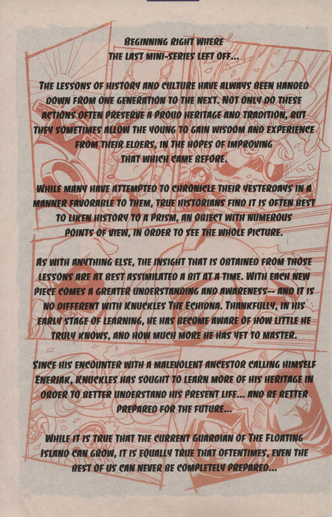 Read online Knuckles the Echidna comic -  Issue #1 - 4
