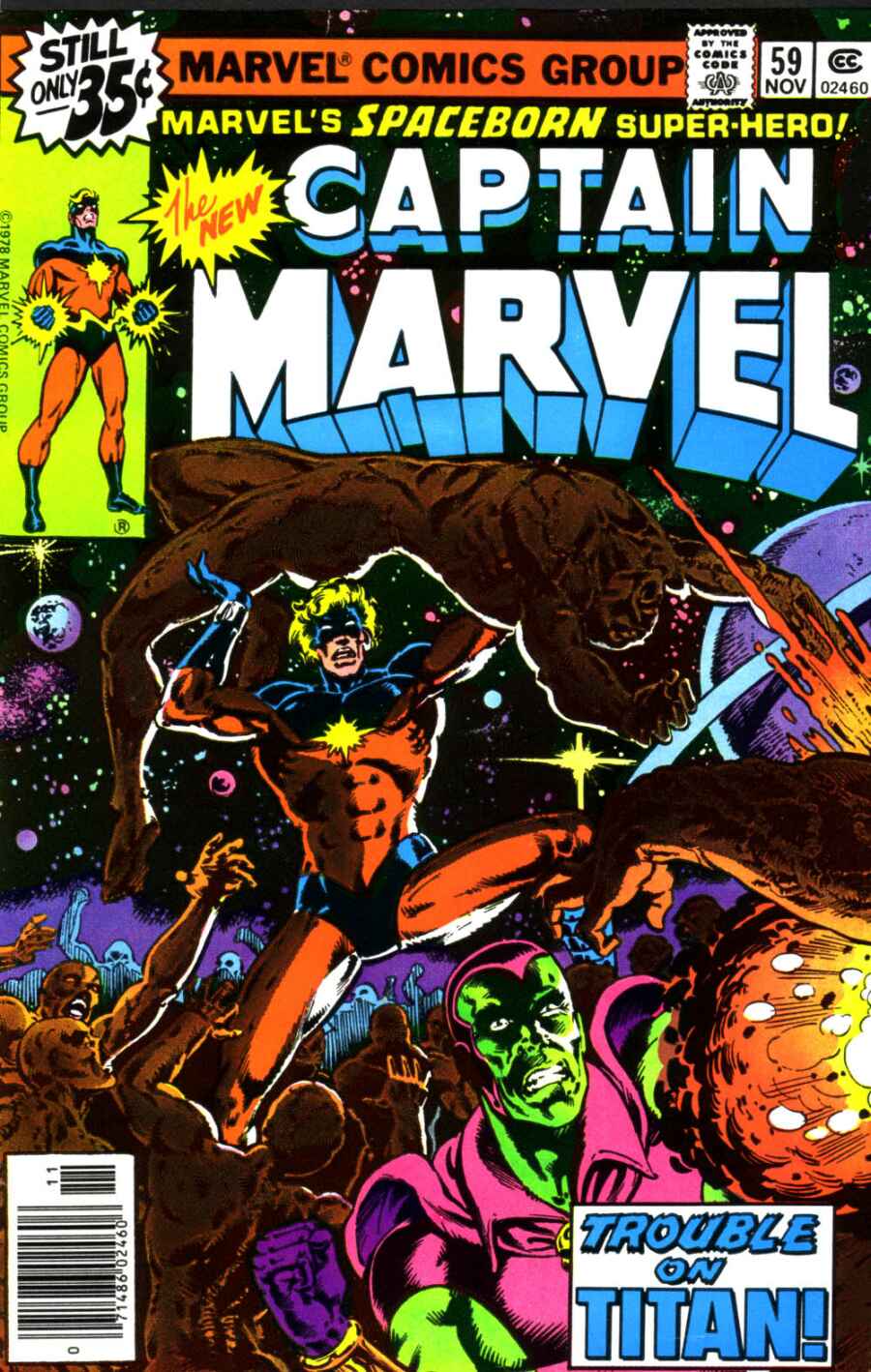 Read online Captain Marvel (1968) comic -  Issue #59 - 1