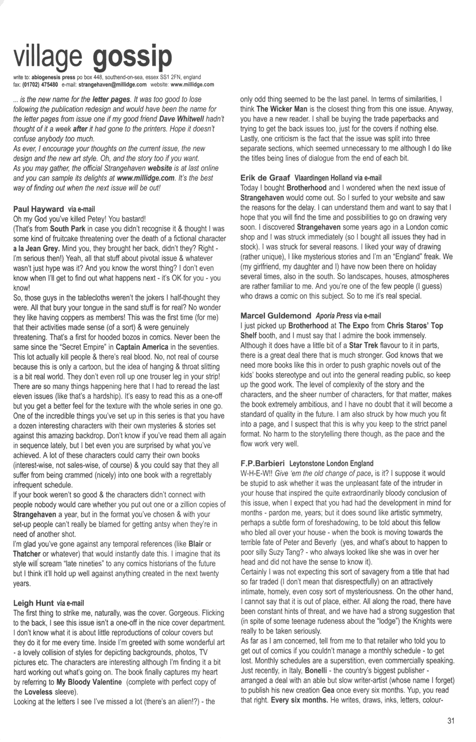 Read online Strangehaven comic -  Issue #13 - 31