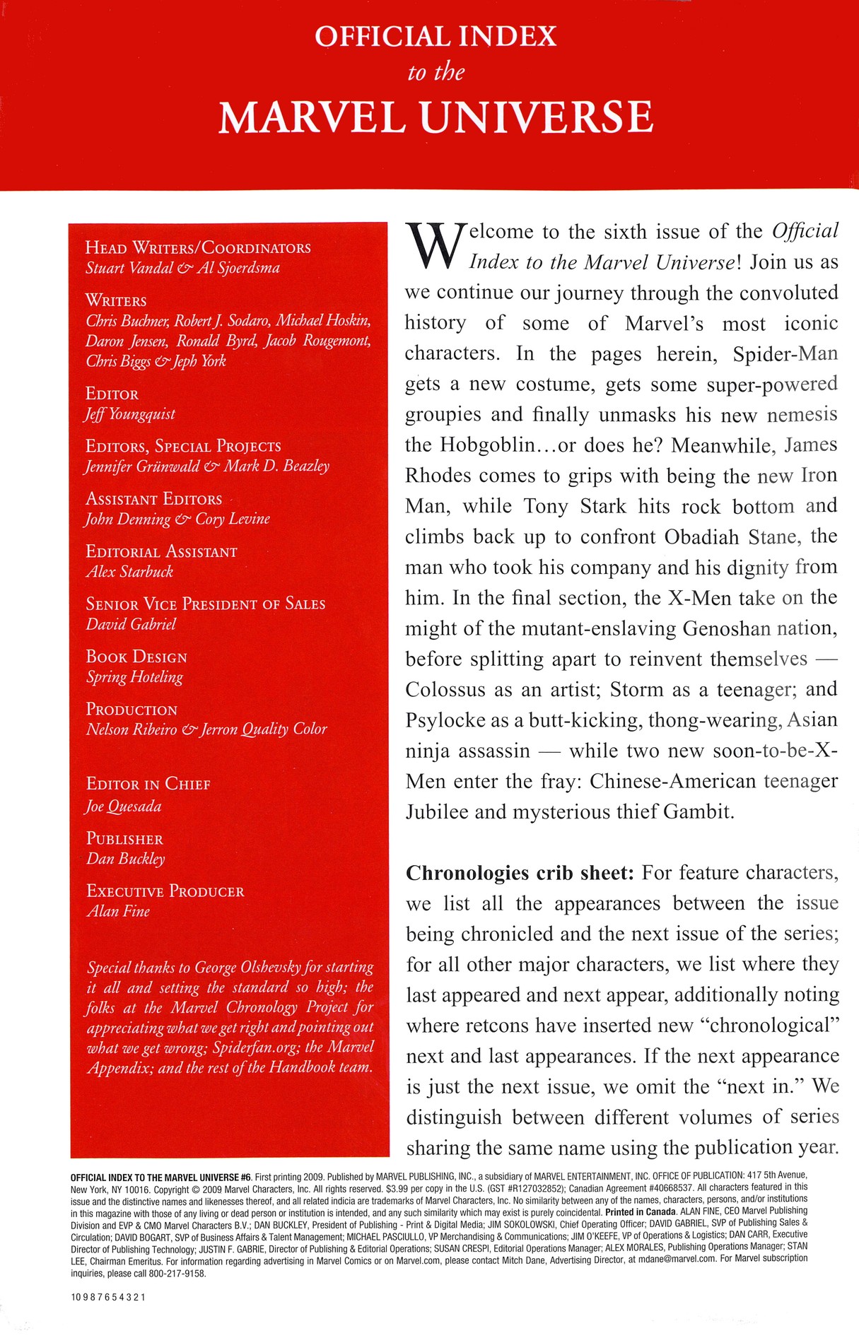 Read online Official Index to the Marvel Universe comic -  Issue #6 - 2