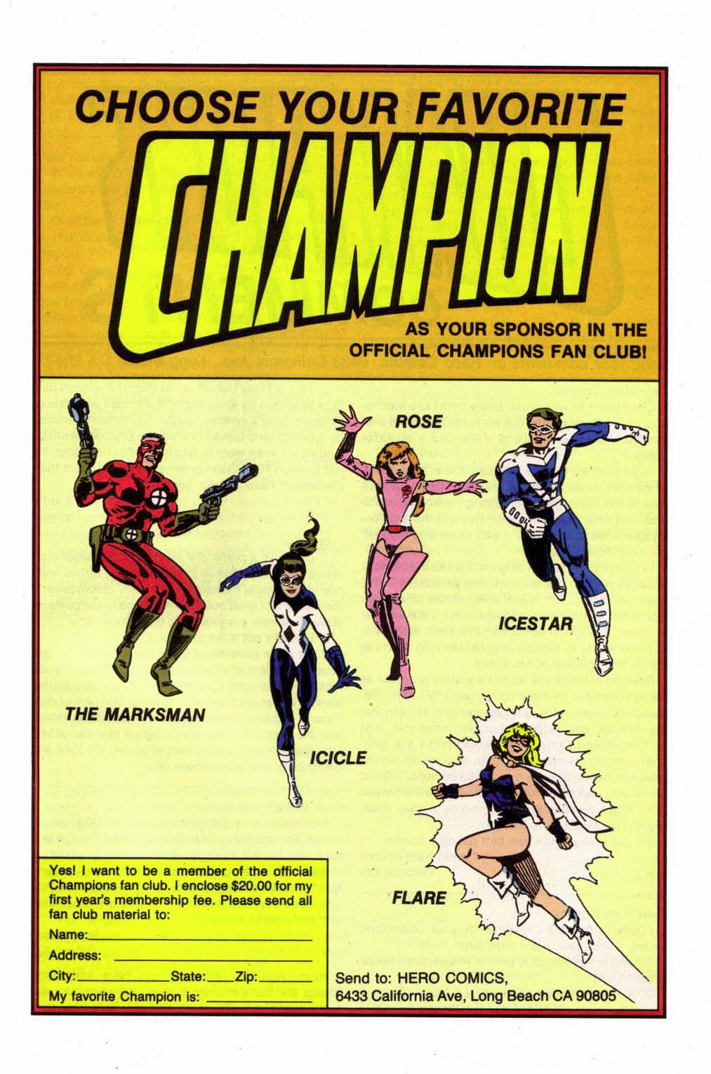 Read online Champions (1987) comic -  Issue #12 - 31