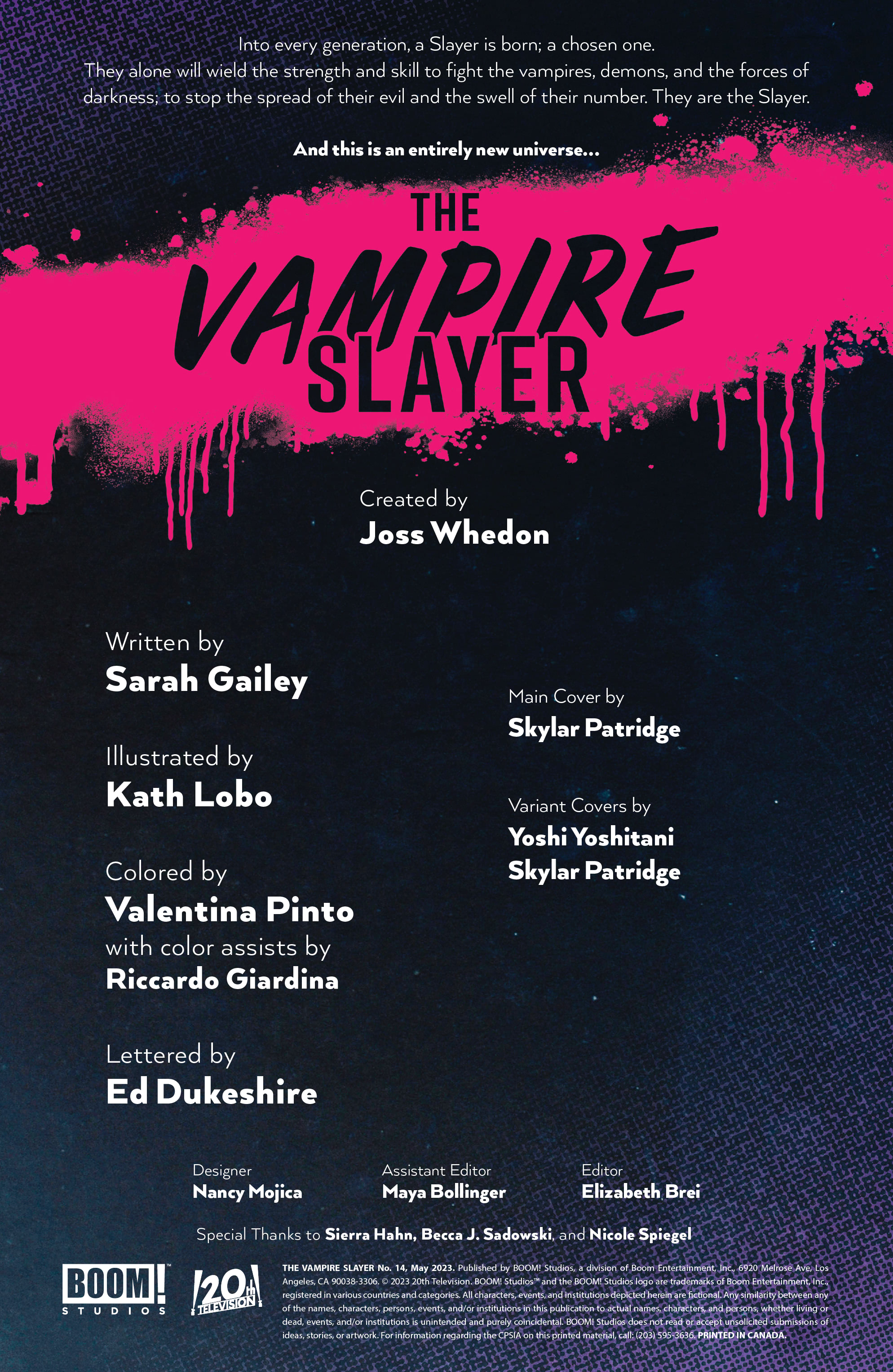 Read online The Vampire Slayer comic -  Issue #14 - 2