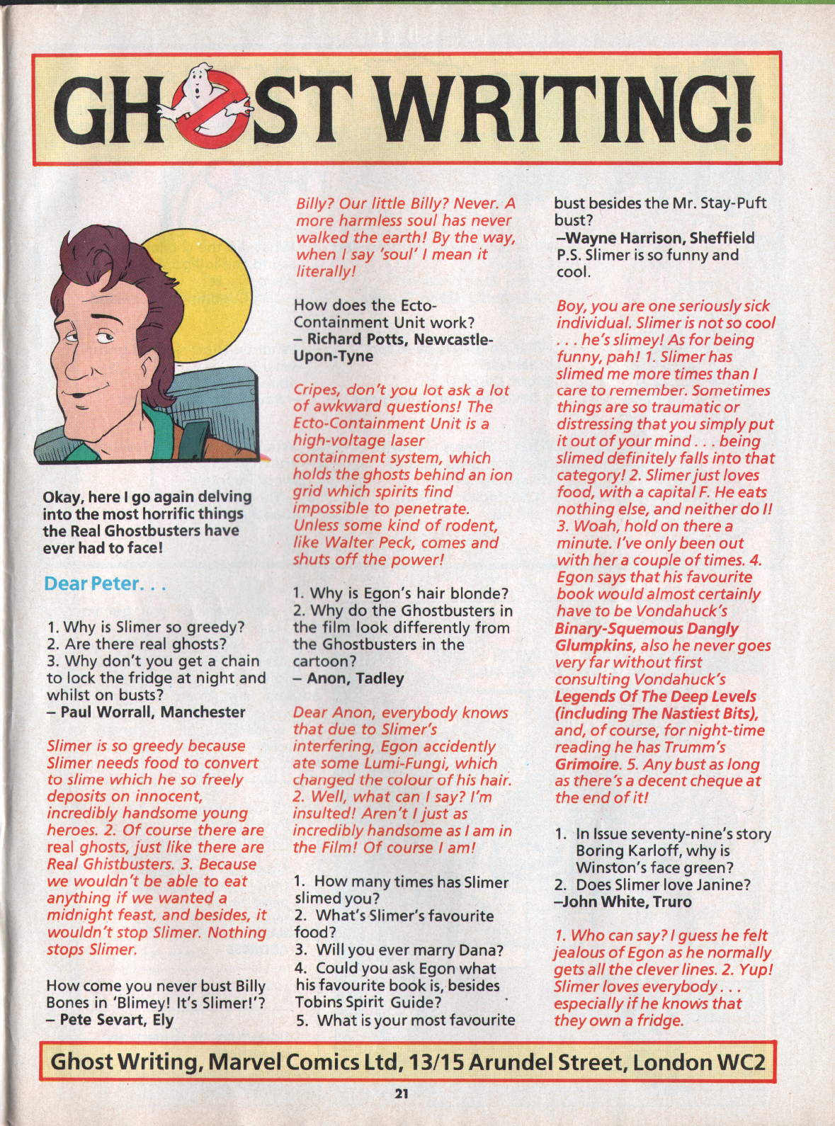 Read online The Real Ghostbusters comic -  Issue #90 - 21