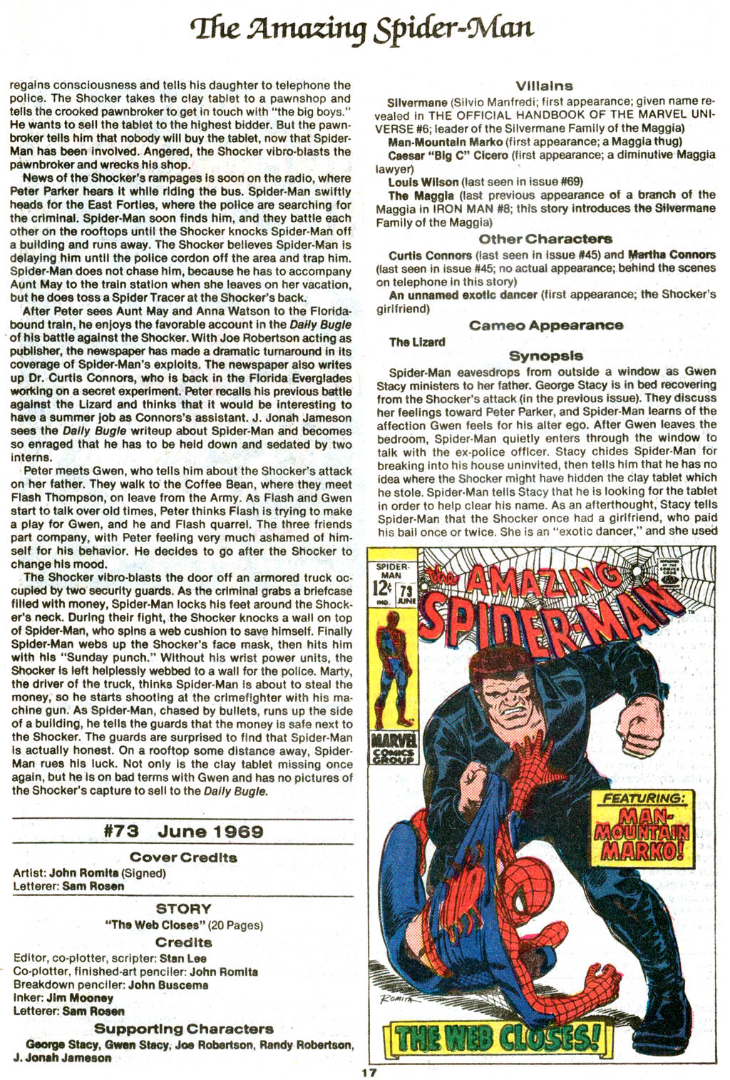 Read online The Official Marvel Index to The Amazing Spider-Man comic -  Issue #3 - 19