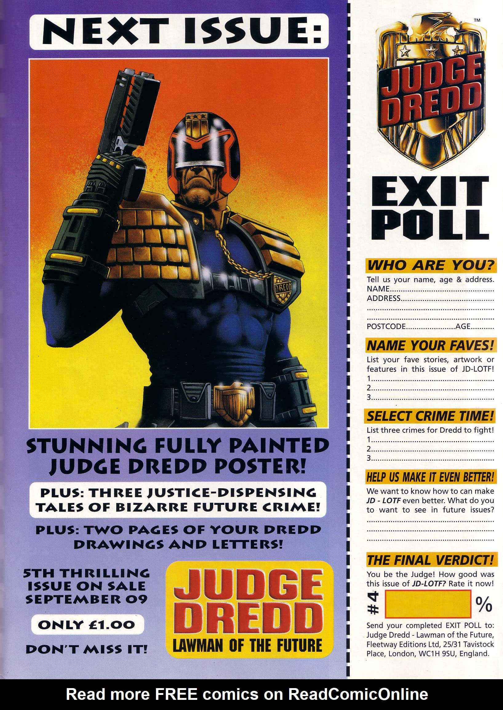 Read online Judge Dredd Lawman of the Future comic -  Issue #4 - 34