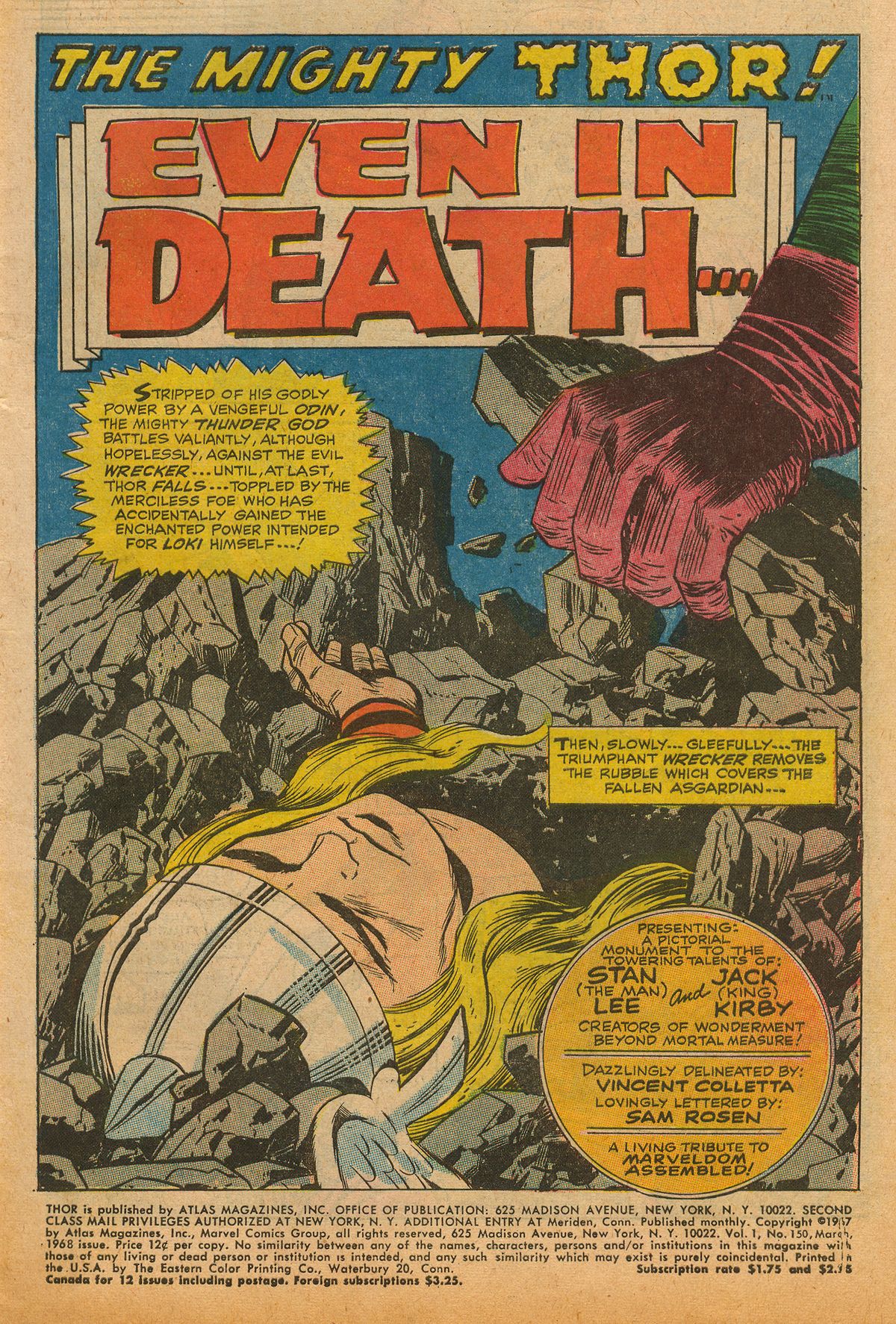 Read online Thor (1966) comic -  Issue #150 - 3