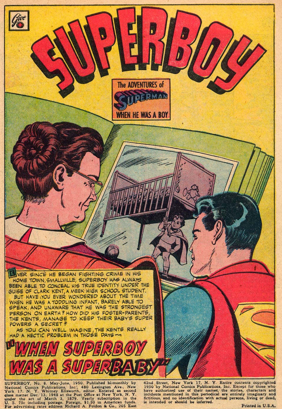 Read online Superboy (1949) comic -  Issue #8 - 2