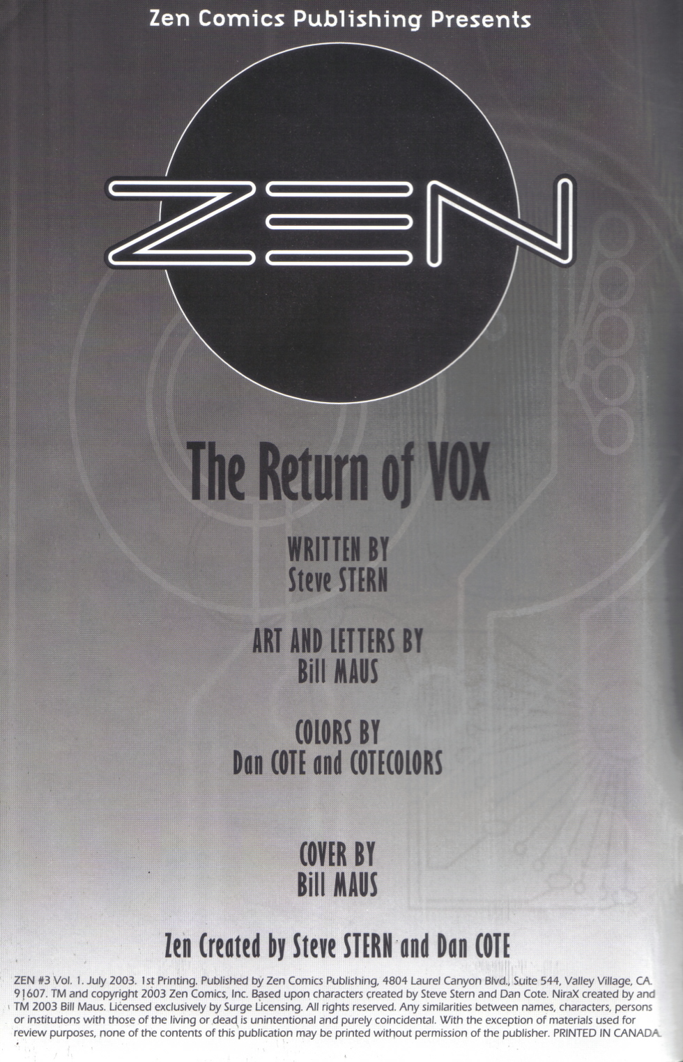 Read online Zen comic -  Issue #3 - 2