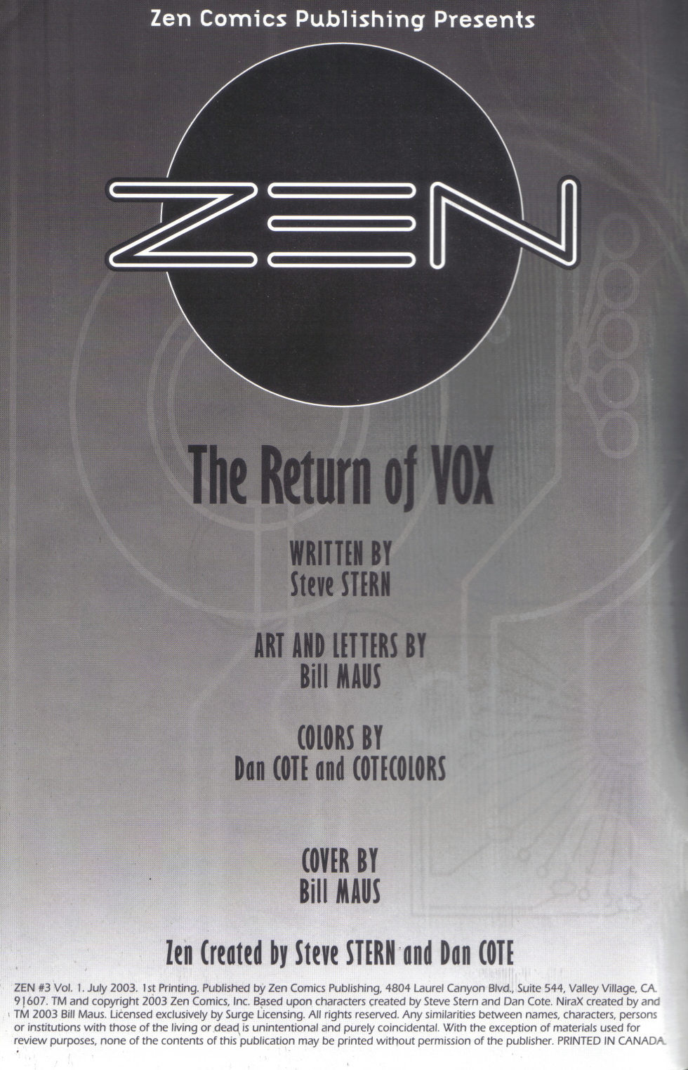 Read online Zen comic -  Issue #3 - 2