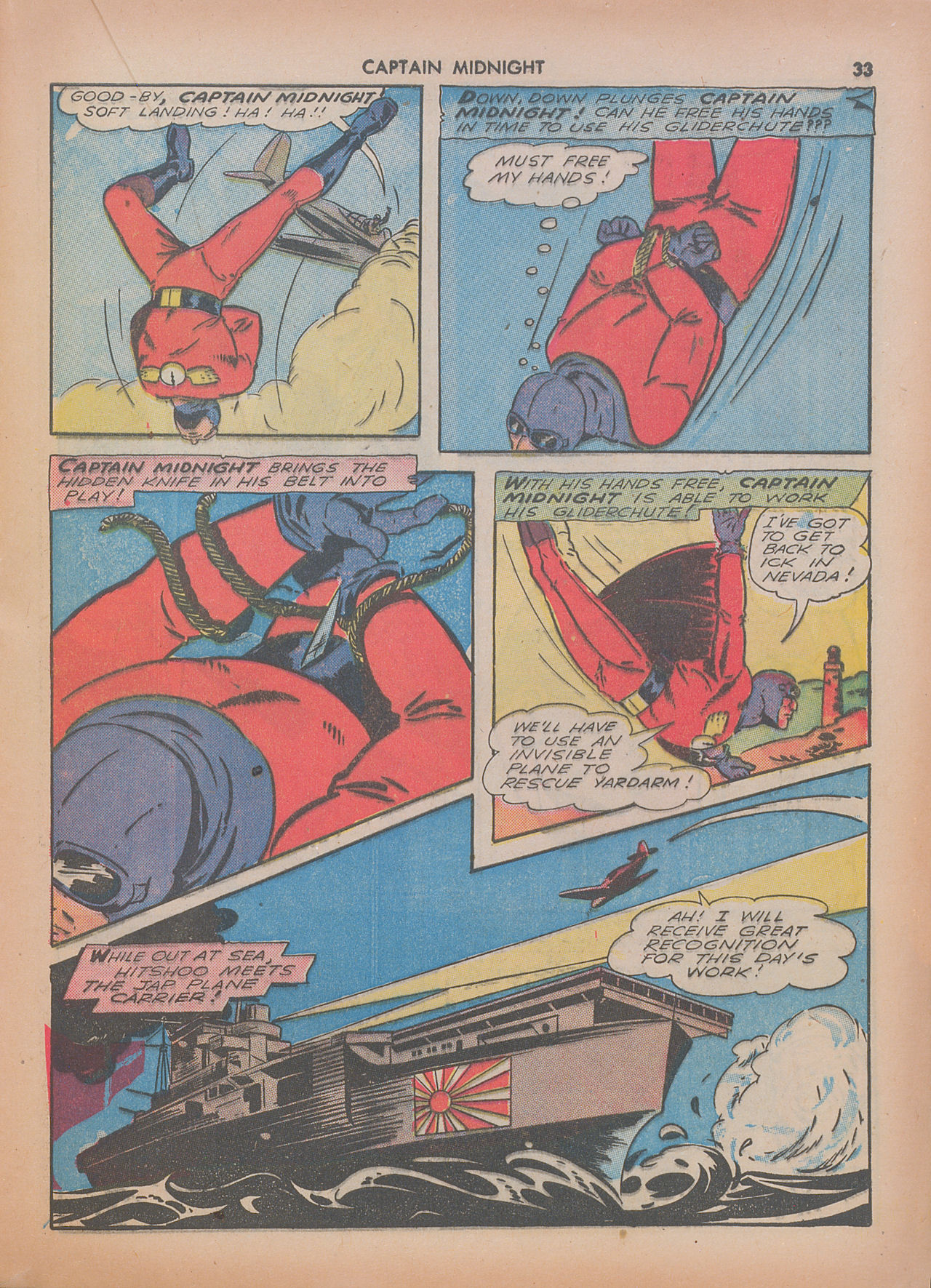 Read online Captain Midnight (1942) comic -  Issue #7 - 33