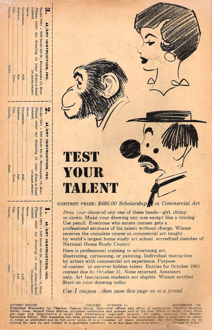 Read online Atomic Mouse comic -  Issue #45 - 2