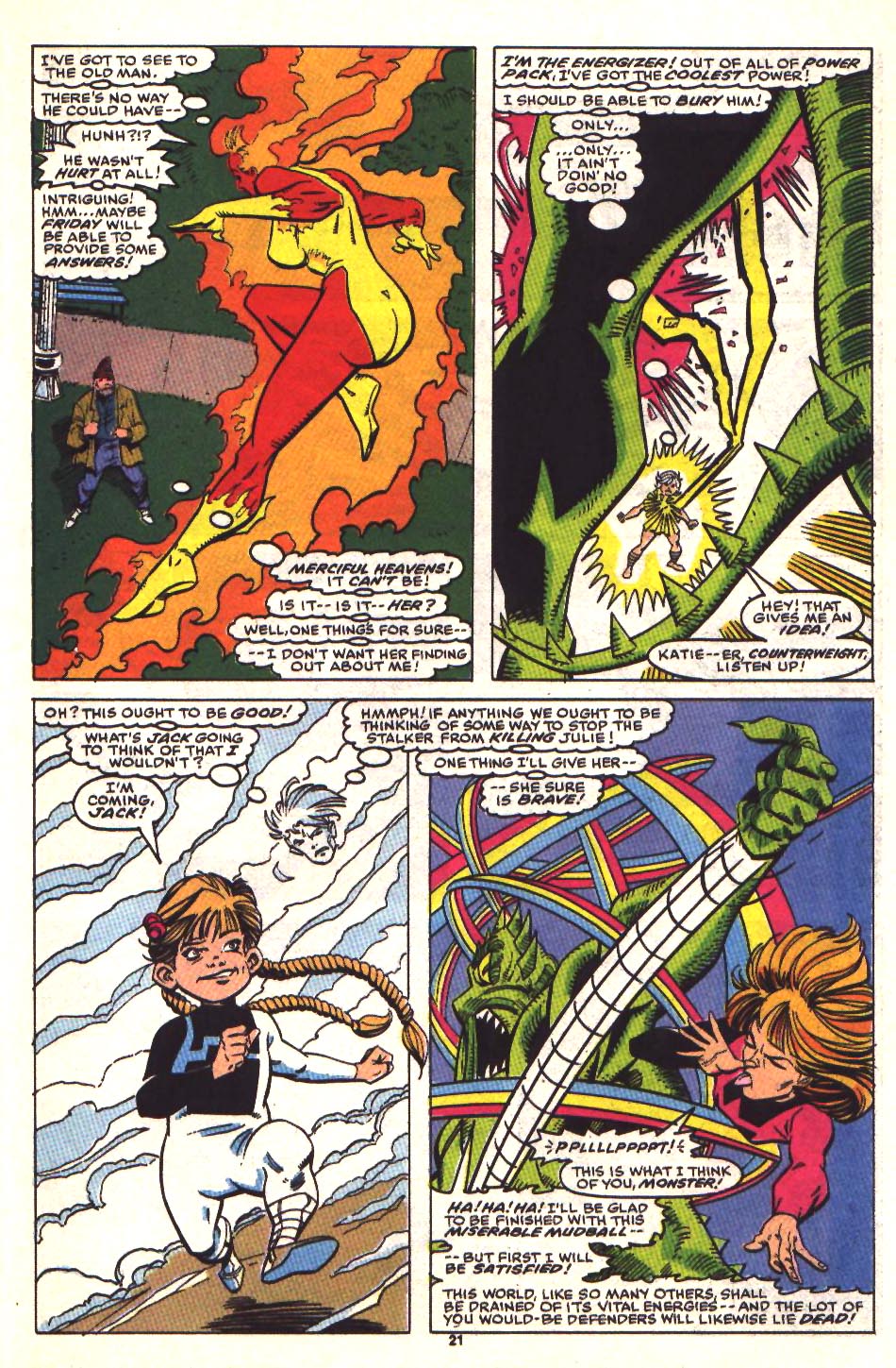 Read online Power Pack (1984) comic -  Issue #57 - 16