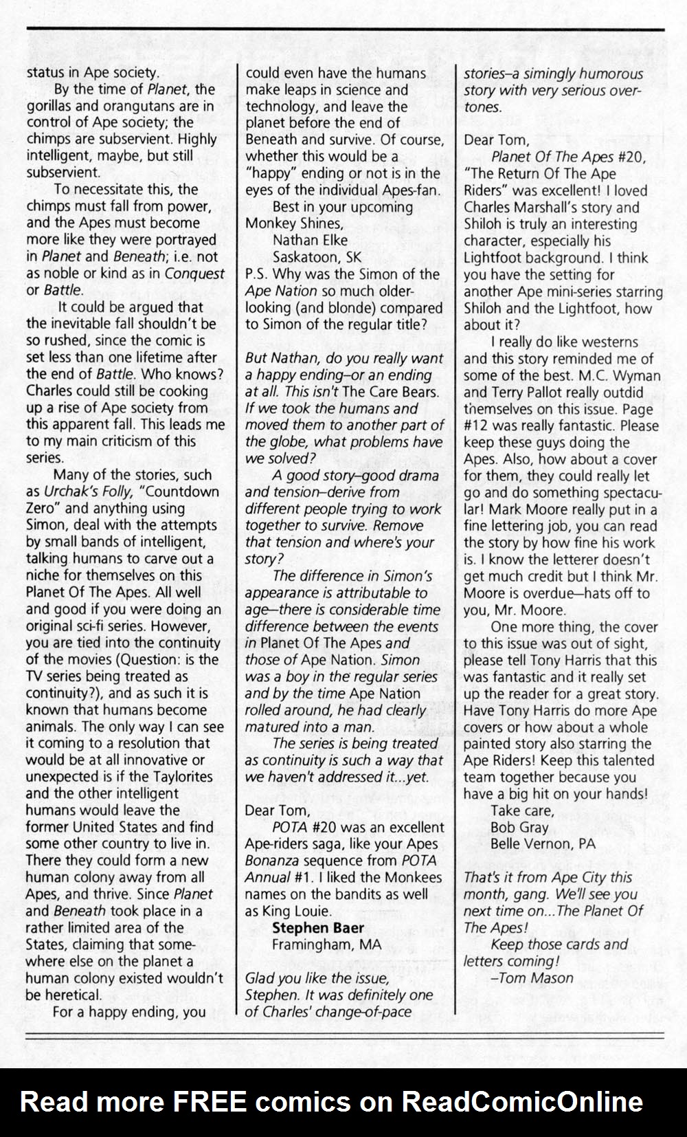 Read online Planet of the Apes (1990) comic -  Issue #23 - 32