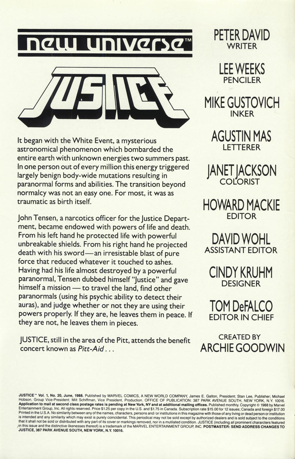 Read online Justice (1986) comic -  Issue #20 - 2
