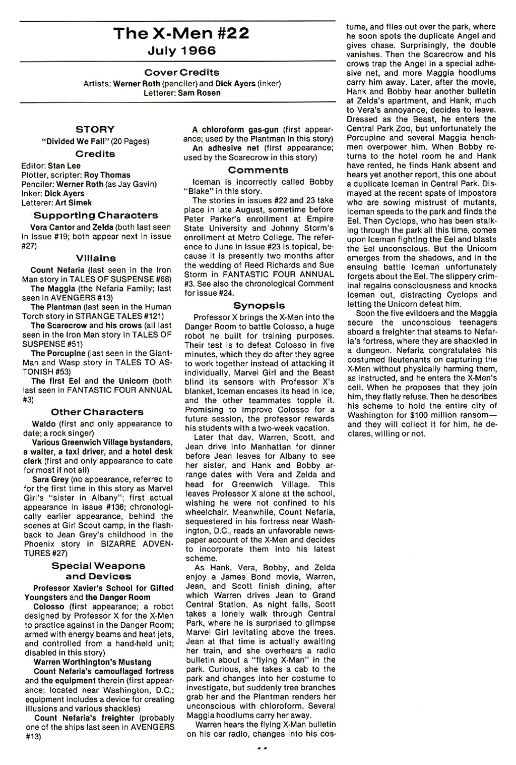 Read online The Official Marvel Index To The X-Men comic -  Issue #1 - 46