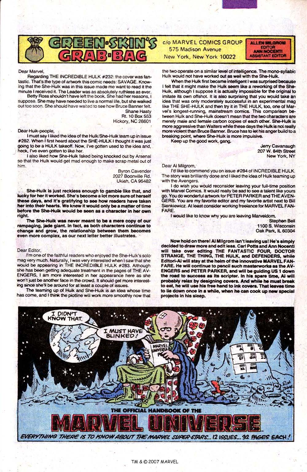 Read online The Incredible Hulk (1968) comic -  Issue #287 - 33