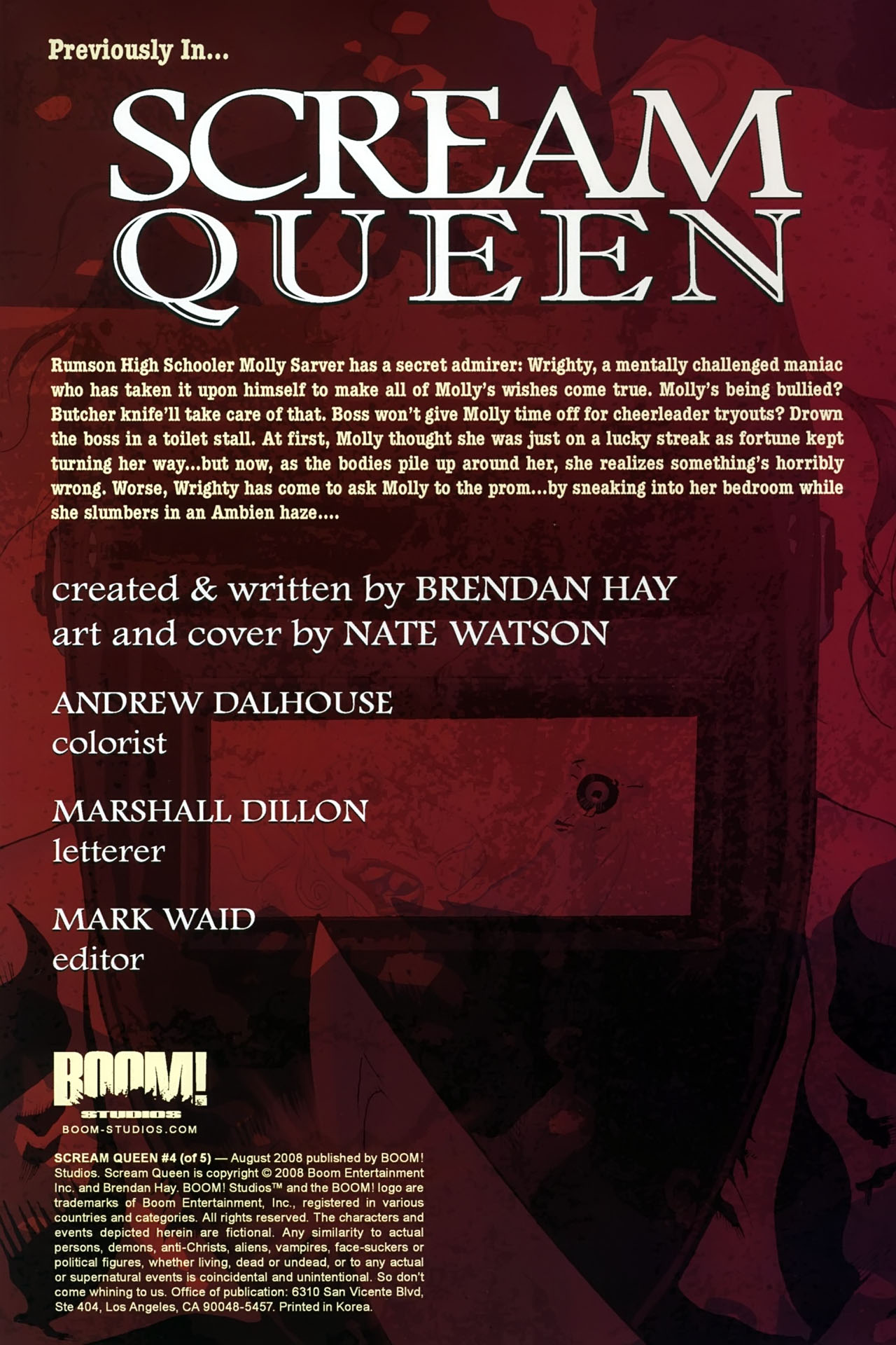 Read online Scream Queen comic -  Issue #4 - 2