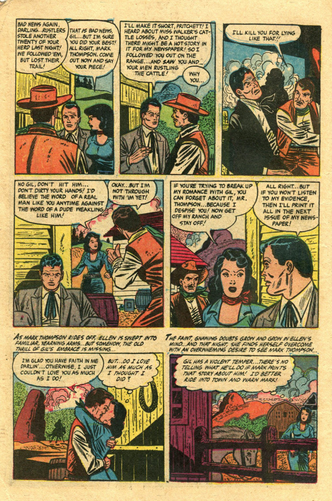 Read online Cowgirl Romances (1950) comic -  Issue #11 - 14