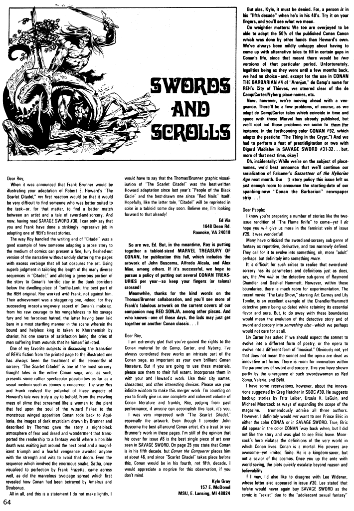 Read online The Savage Sword Of Conan comic -  Issue #34 - 64