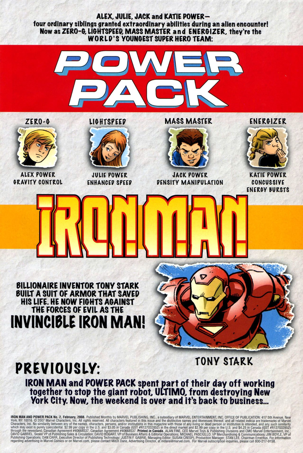 Read online Iron Man and Power Pack comic -  Issue #2 - 2