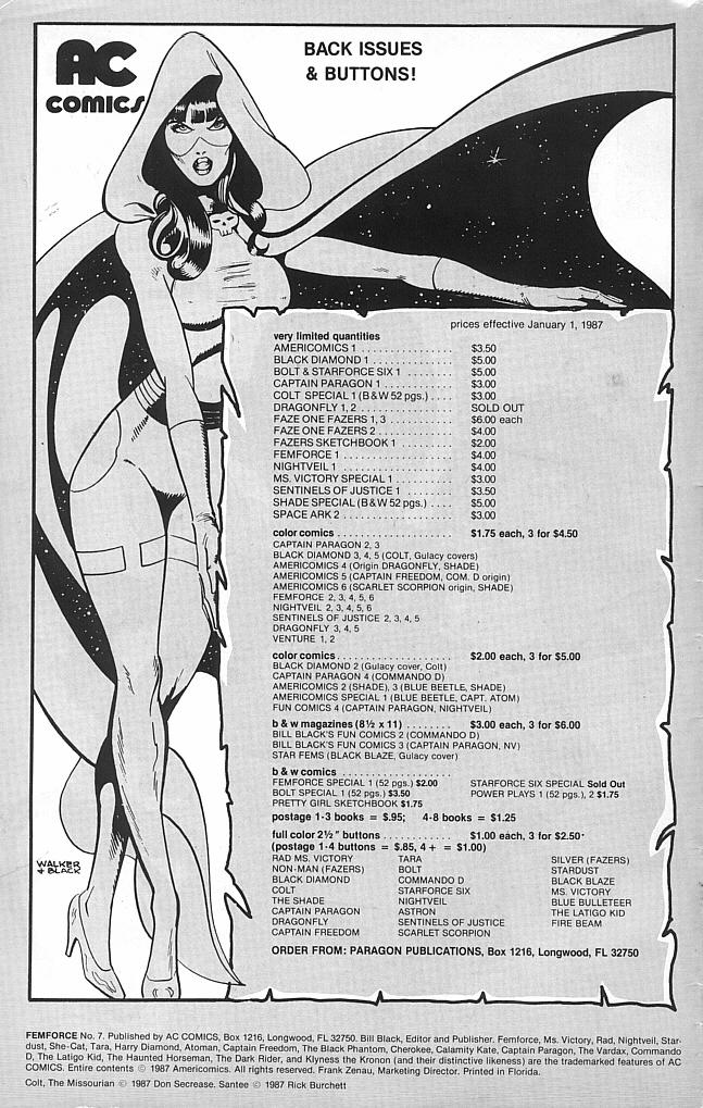 Read online Femforce comic -  Issue #7 - 2