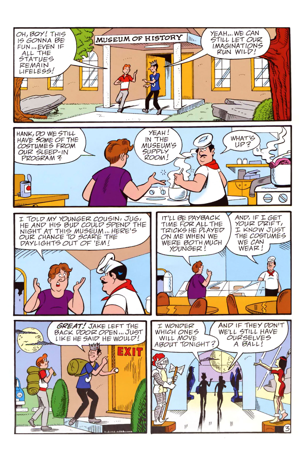 Read online Archie: "The Mystery of the Museum Sleep-In" comic -  Issue # Full - 5