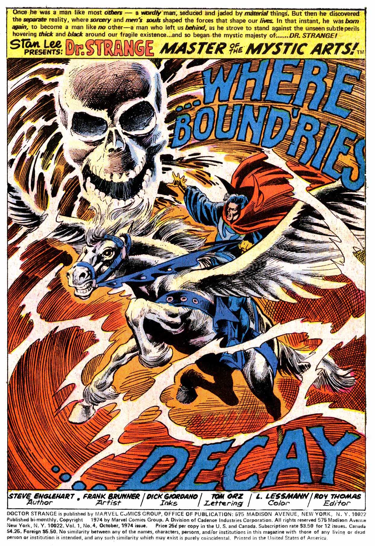 Read online Doctor Strange (1974) comic -  Issue #4 - 2