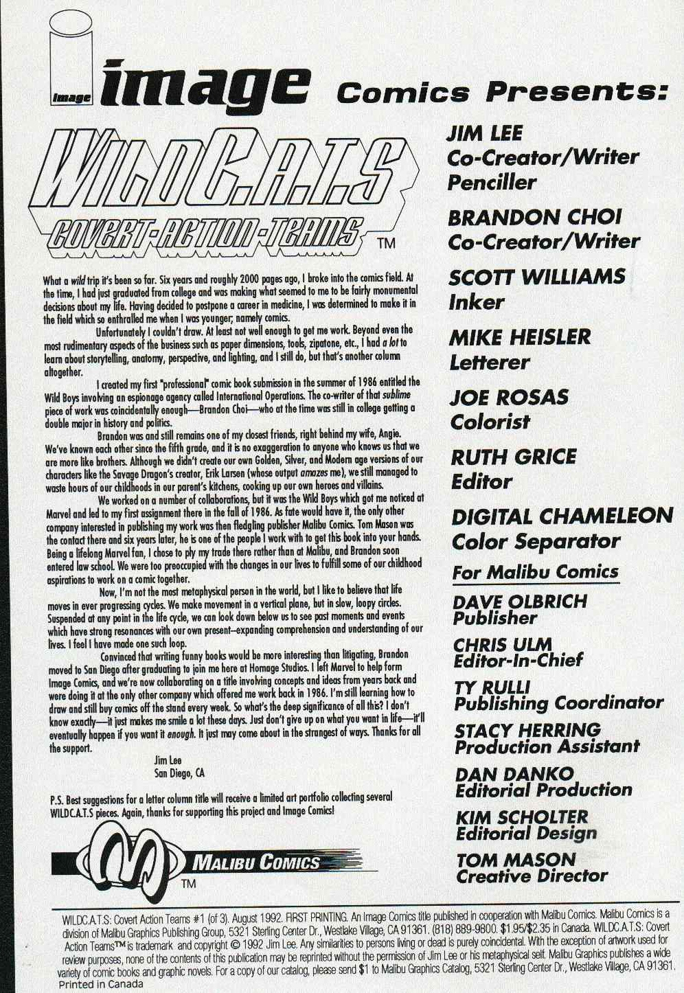WildC.A.T.s: Covert Action Teams issue 1 - Page 2