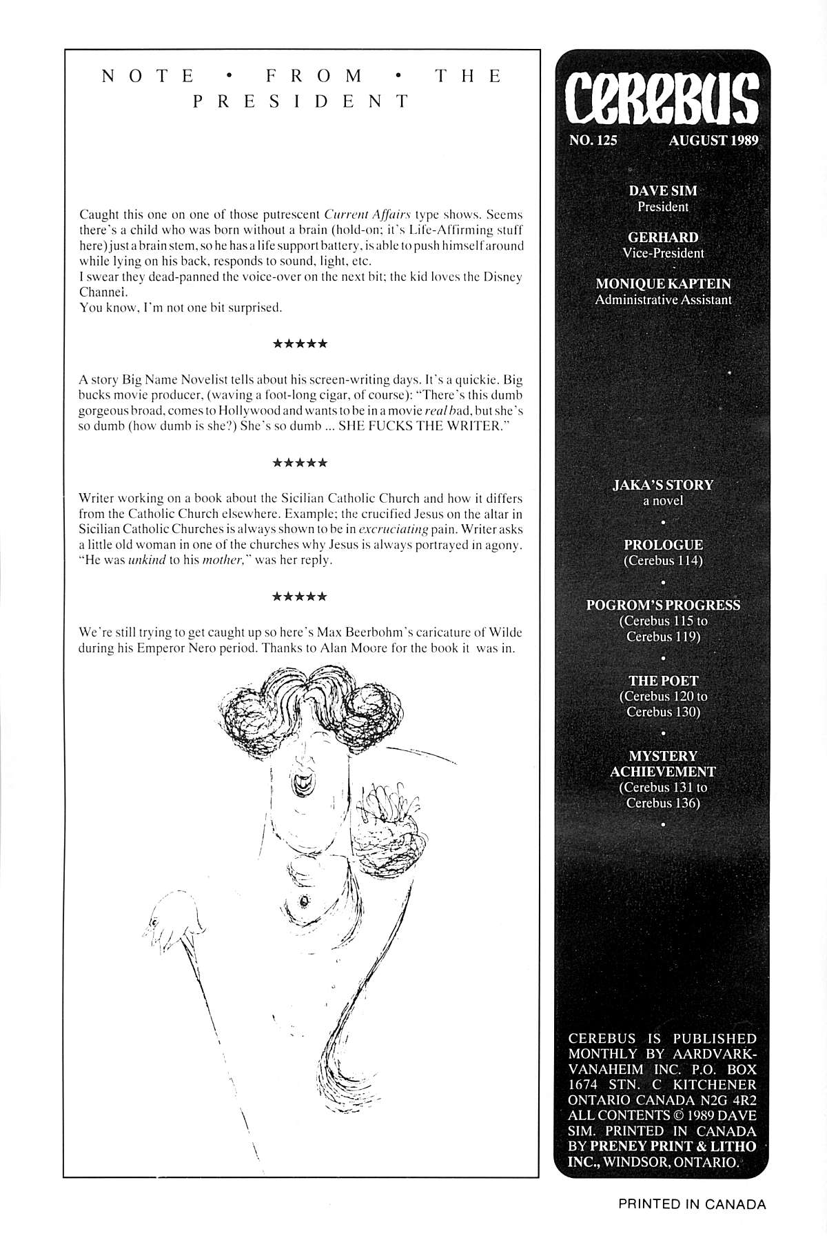 Read online Cerebus comic -  Issue #125 - 2