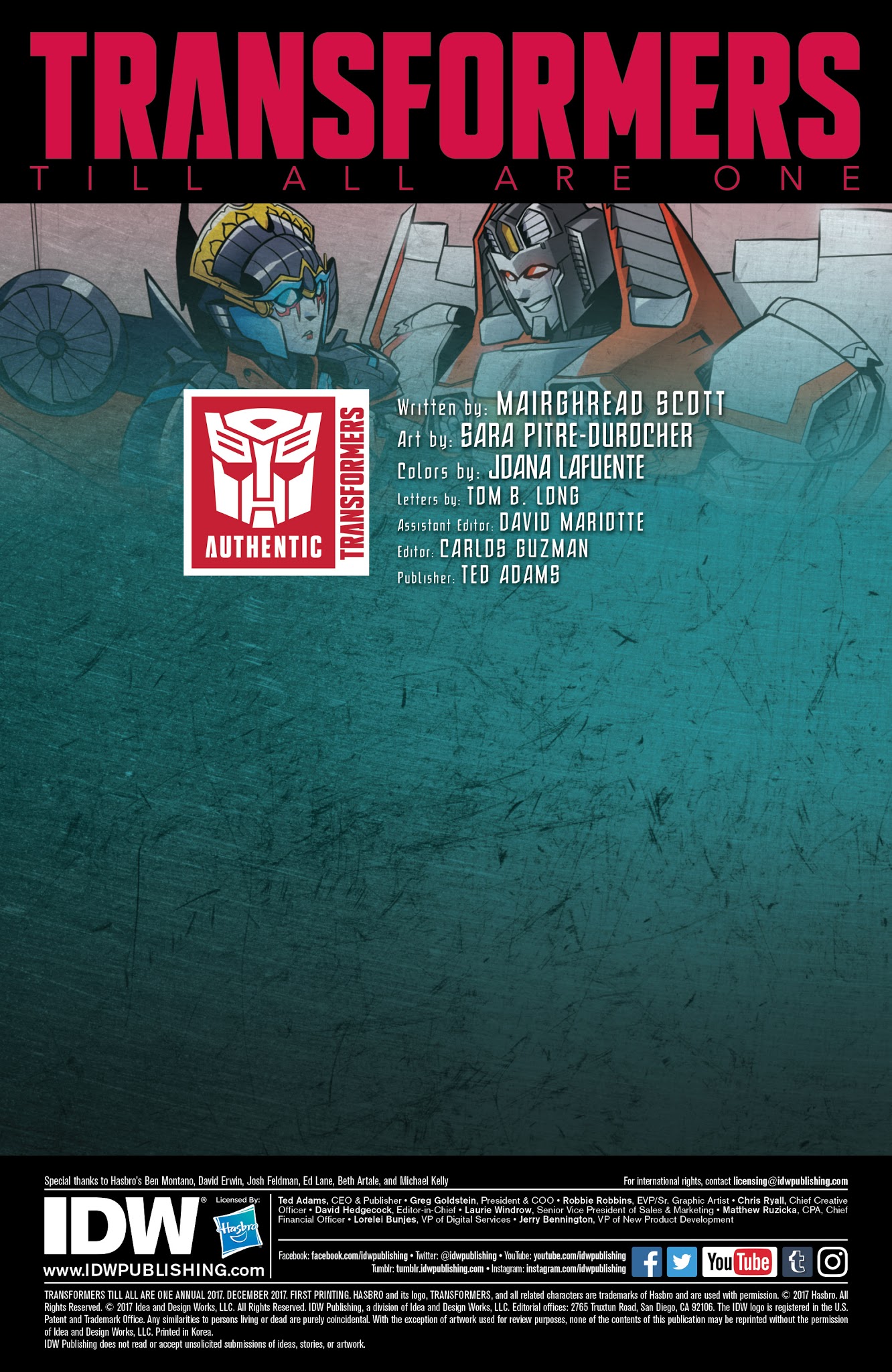 Read online Transformers: Till All Are One comic -  Issue # _Annual 2017 - 2