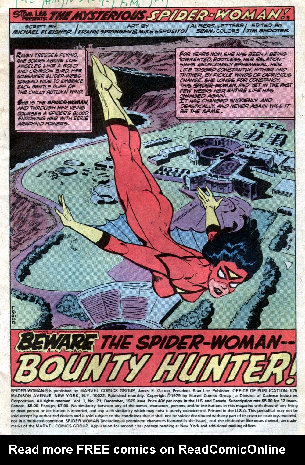 Read online Spider-Woman (1978) comic -  Issue #21 - 2