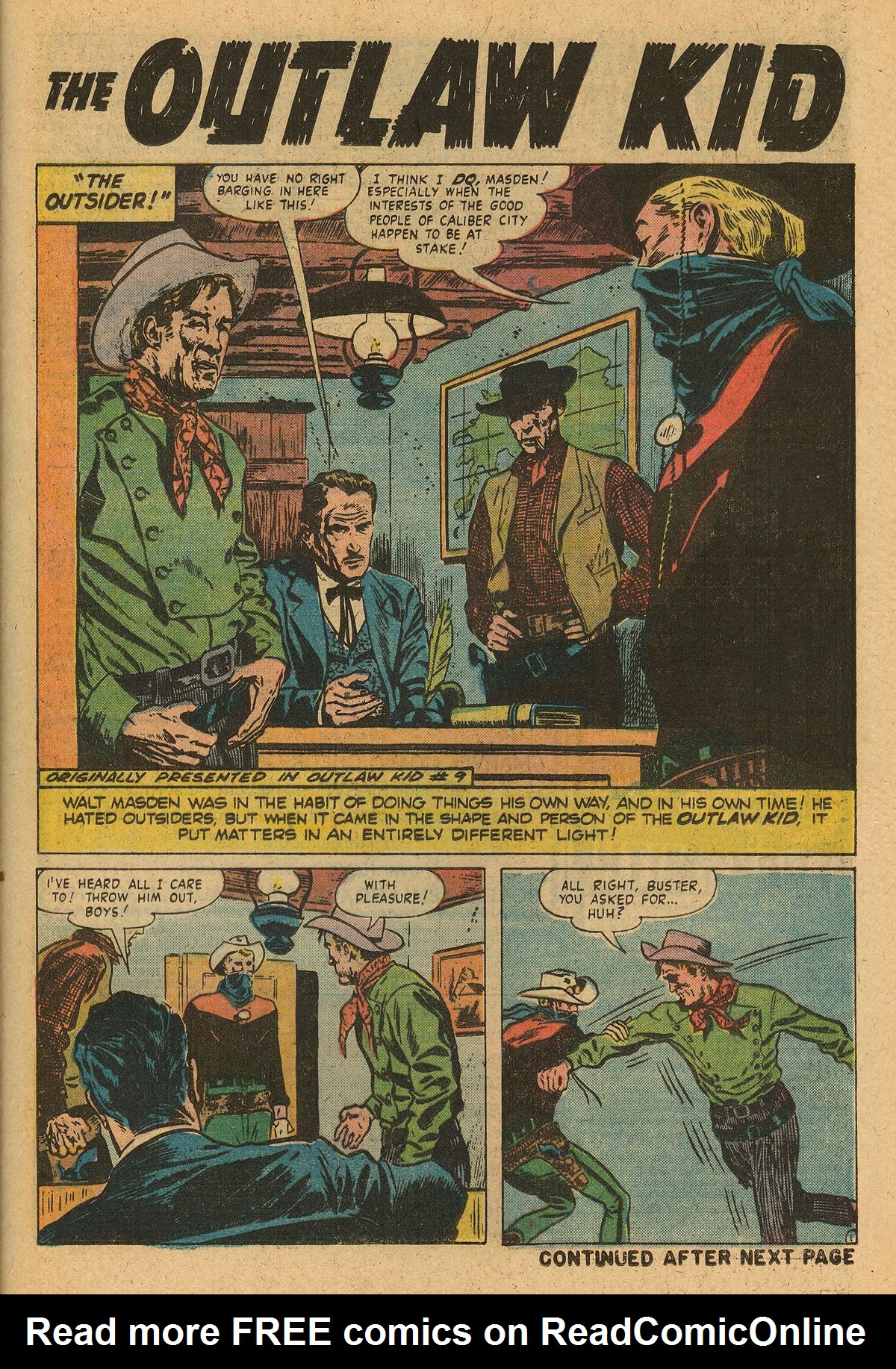 Read online The Outlaw Kid (1970) comic -  Issue #25 - 25