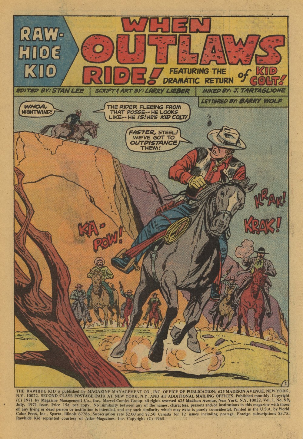 Read online The Rawhide Kid comic -  Issue #89 - 3