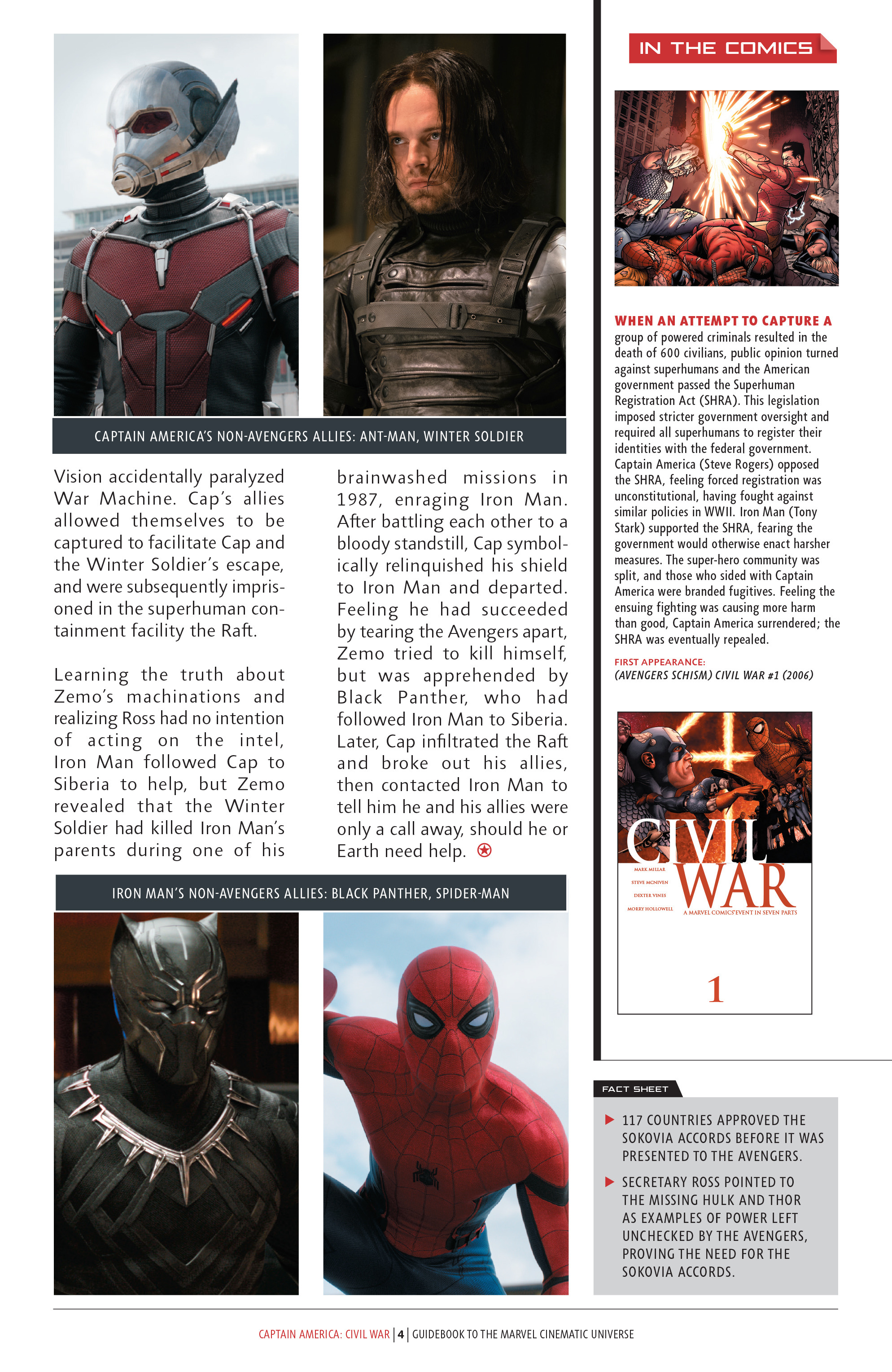 Read online Guidebook to the Marvel Cinematic Universe - Marvel's Captain America: Civil War comic -  Issue # Full - 6