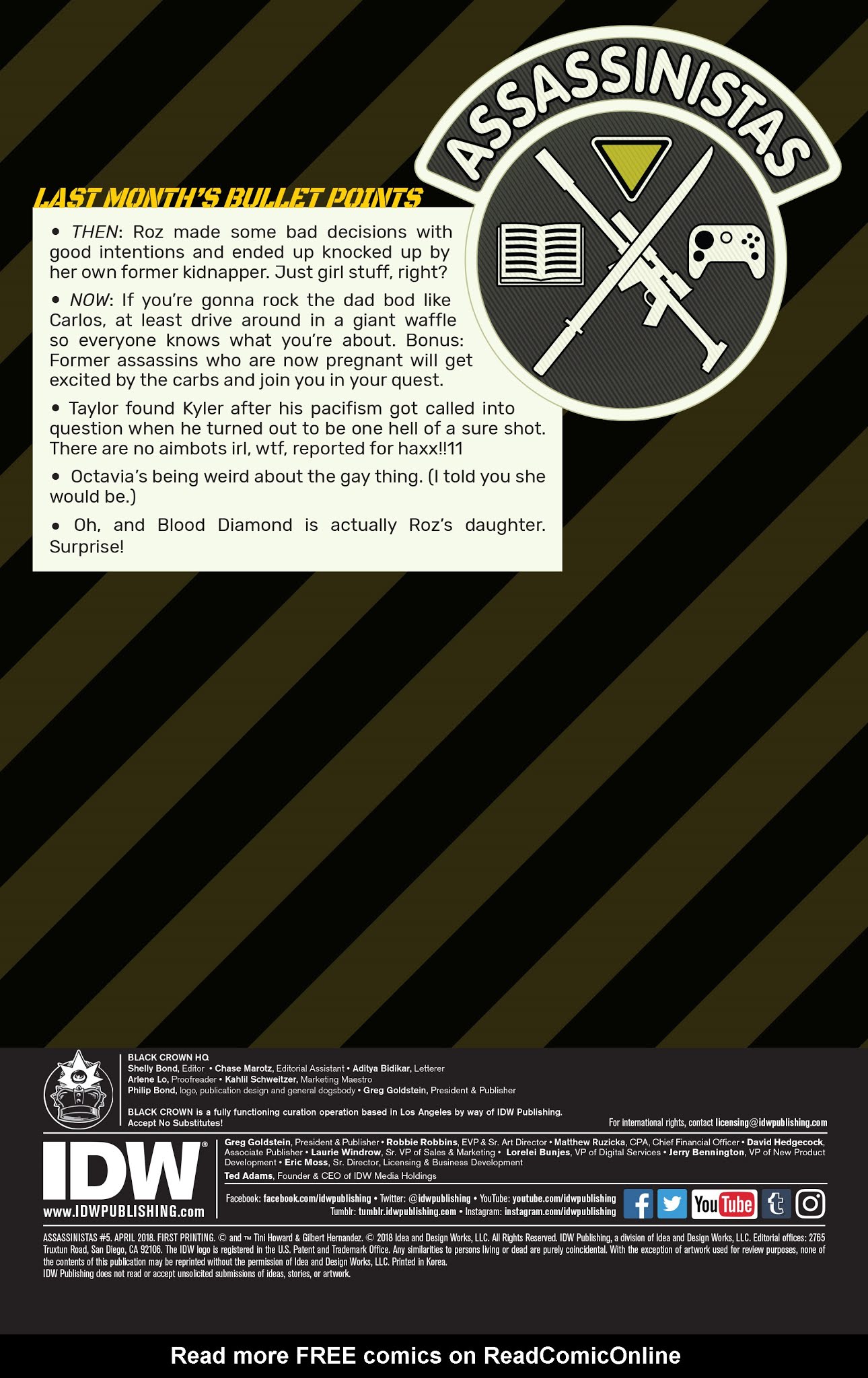 Read online Assassinistas comic -  Issue #5 - 2