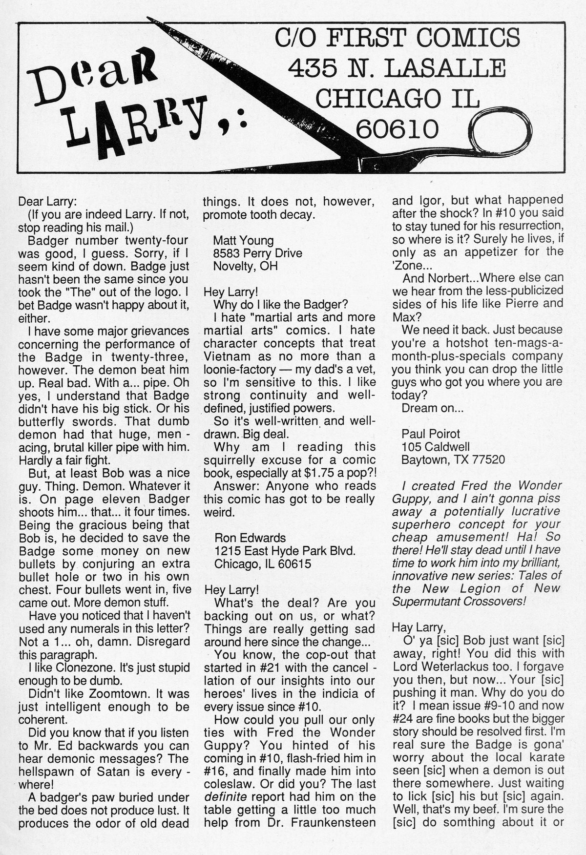 Read online The Badger comic -  Issue #27 - 32