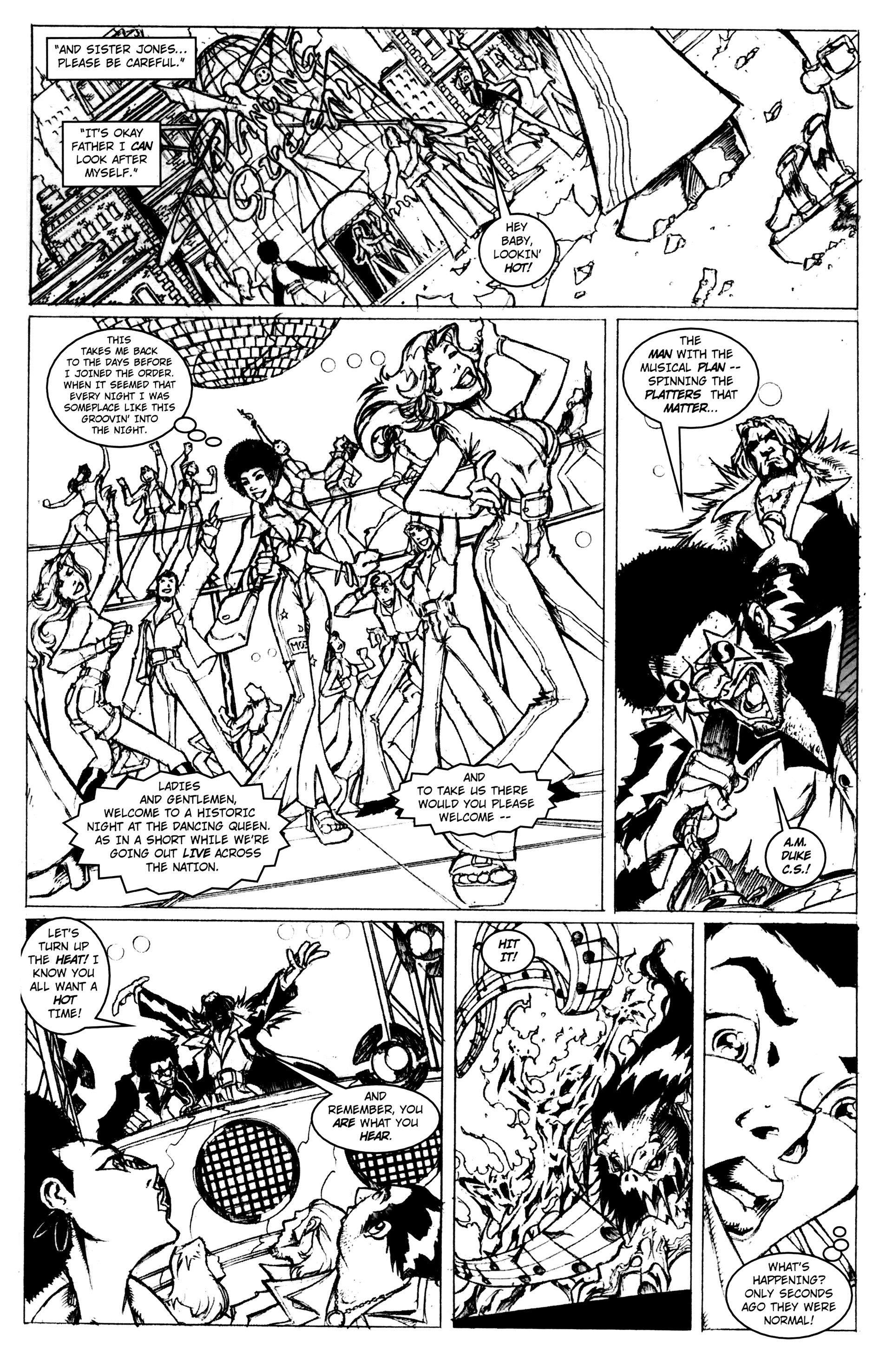 Read online Warrior Nun: Black & White comic -  Issue #19 - 20