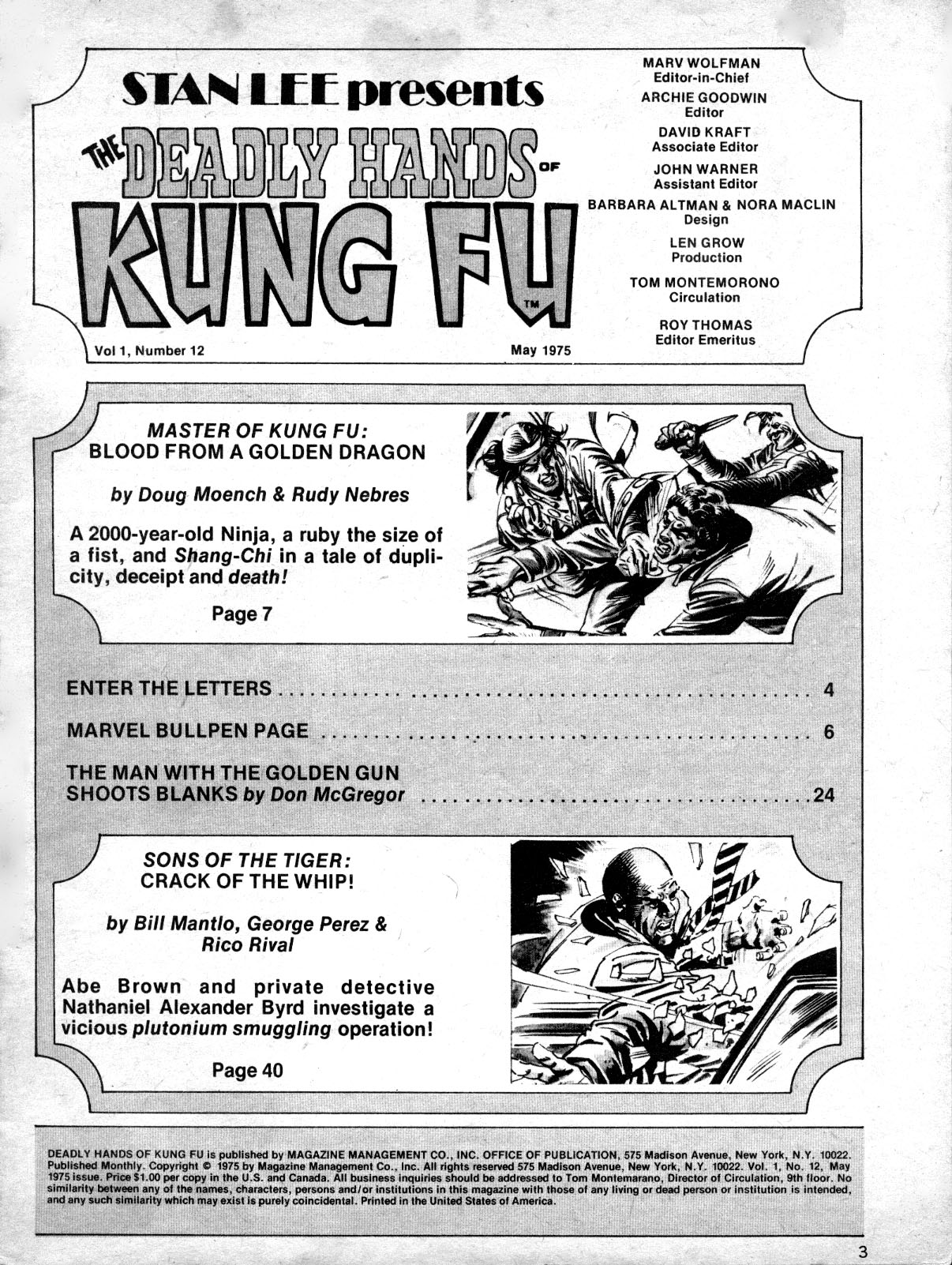 Read online The Deadly Hands of Kung Fu comic -  Issue #12 - 3
