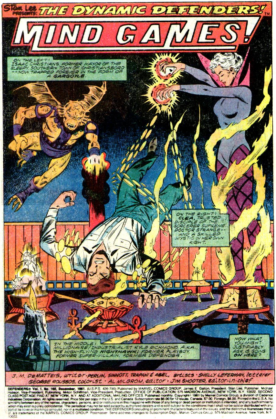 Read online The Defenders (1972) comic -  Issue #102 - 2