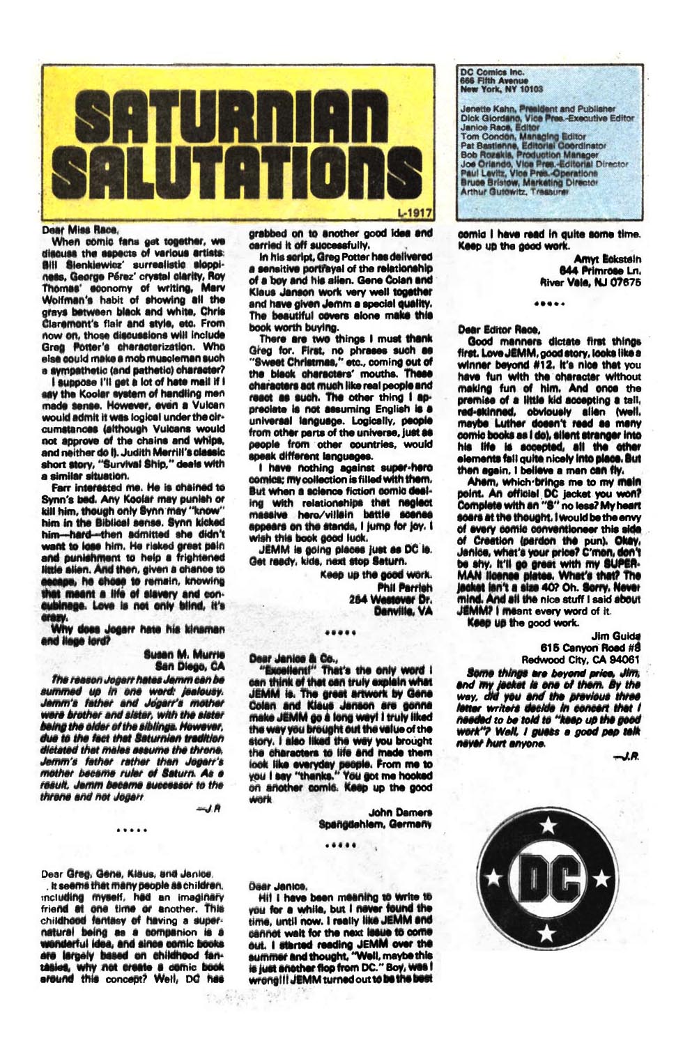 Read online Jemm, Son of Saturn comic -  Issue #9 - 24