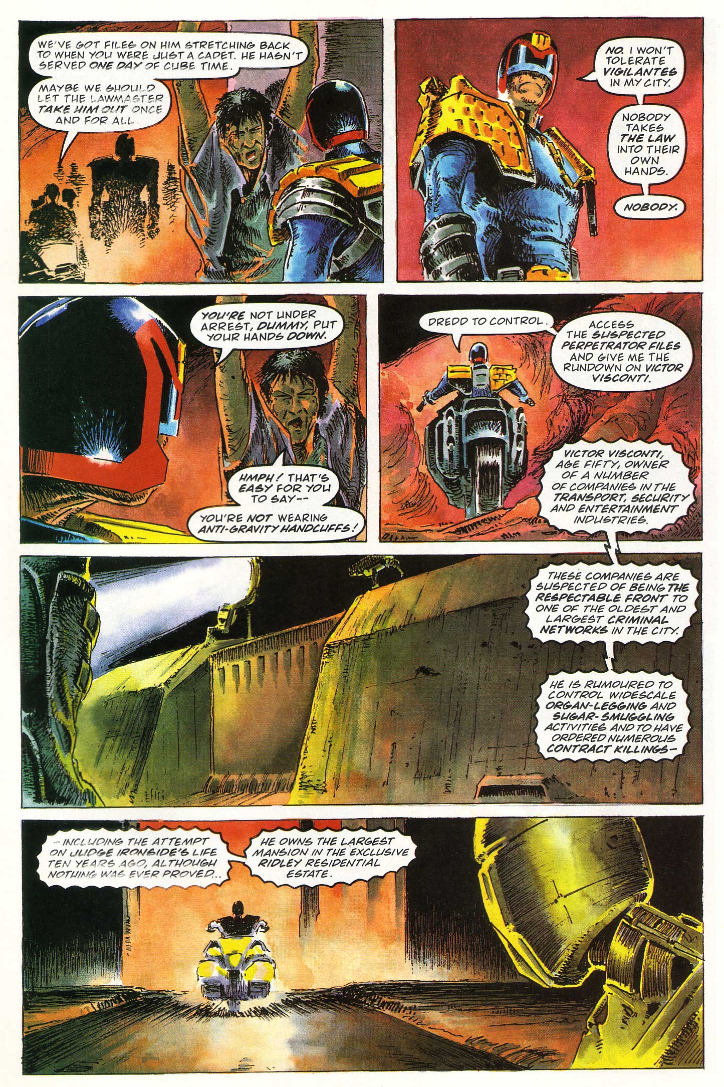 Read online Judge Dredd Lawman of the Future comic -  Issue #6 - 7