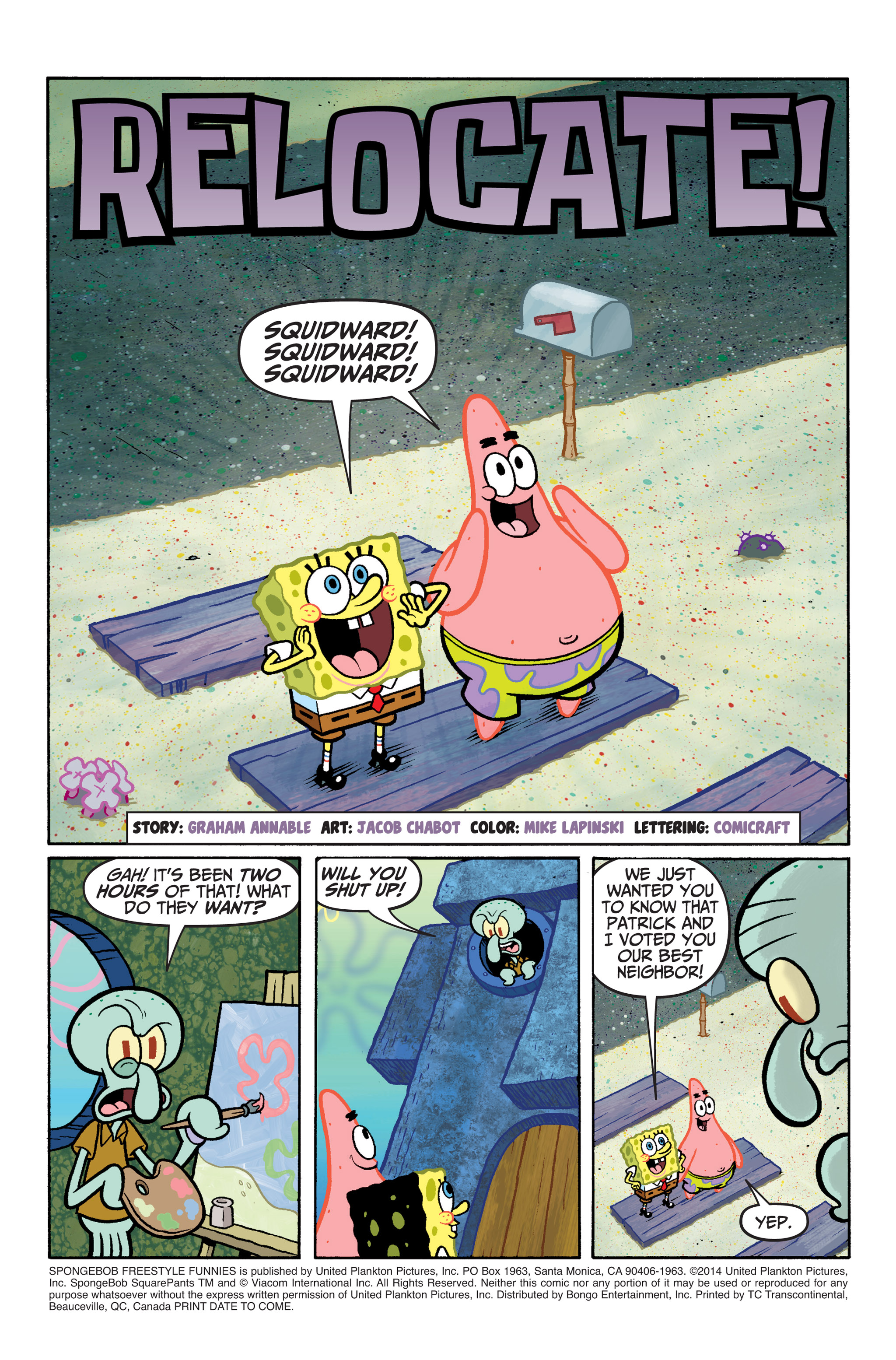 Read online Free Comic Book Day 2014 comic -  Issue # SpongeBob Freestyle Funnies 2014 - 3