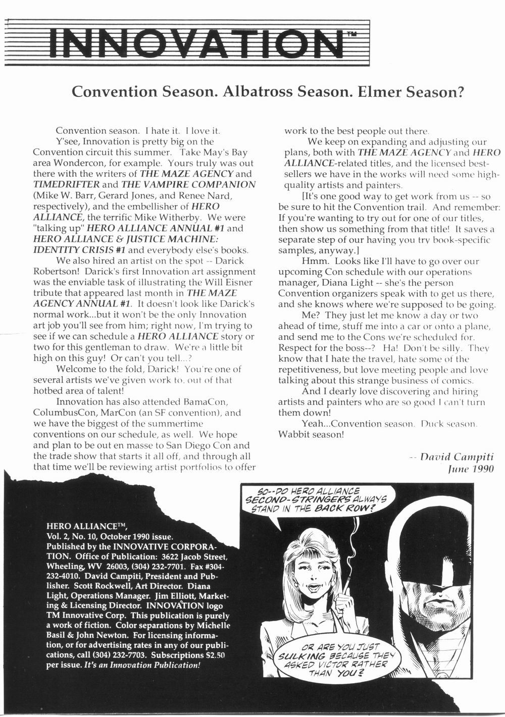 Read online Hero Alliance (1989) comic -  Issue #10 - 2