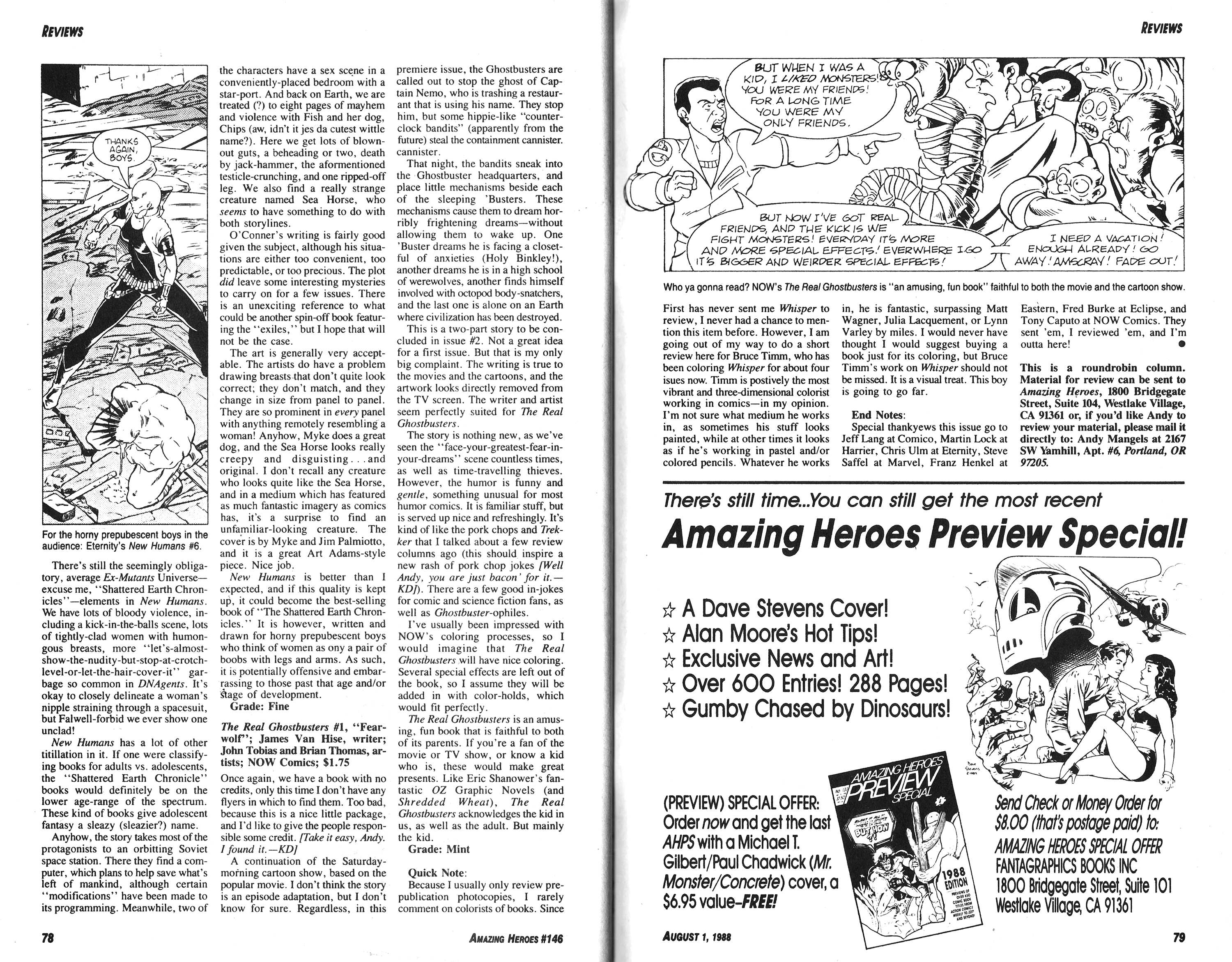 Read online Amazing Heroes comic -  Issue #146 - 40