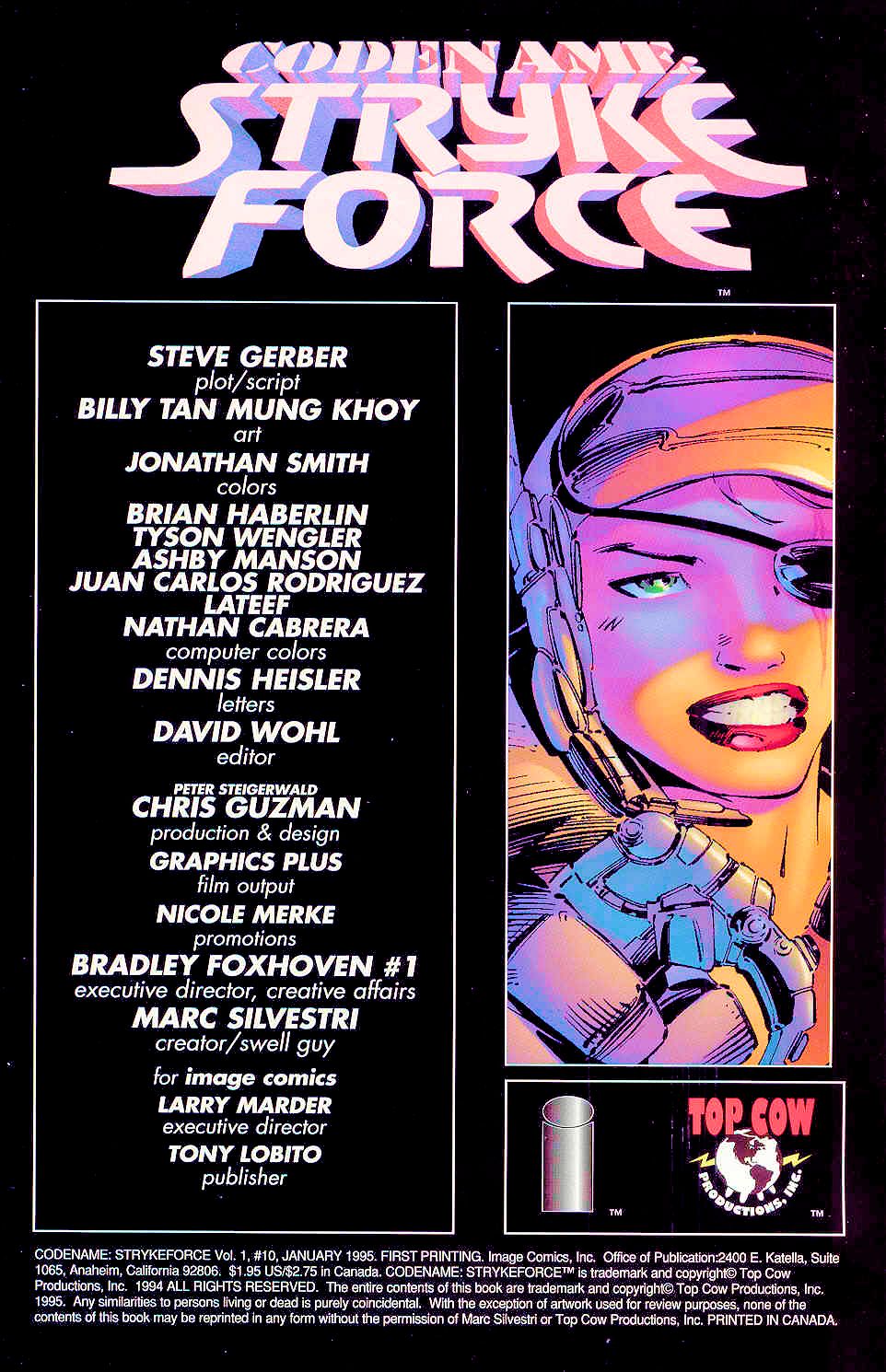 Read online Codename: Strykeforce comic -  Issue #10 - 2