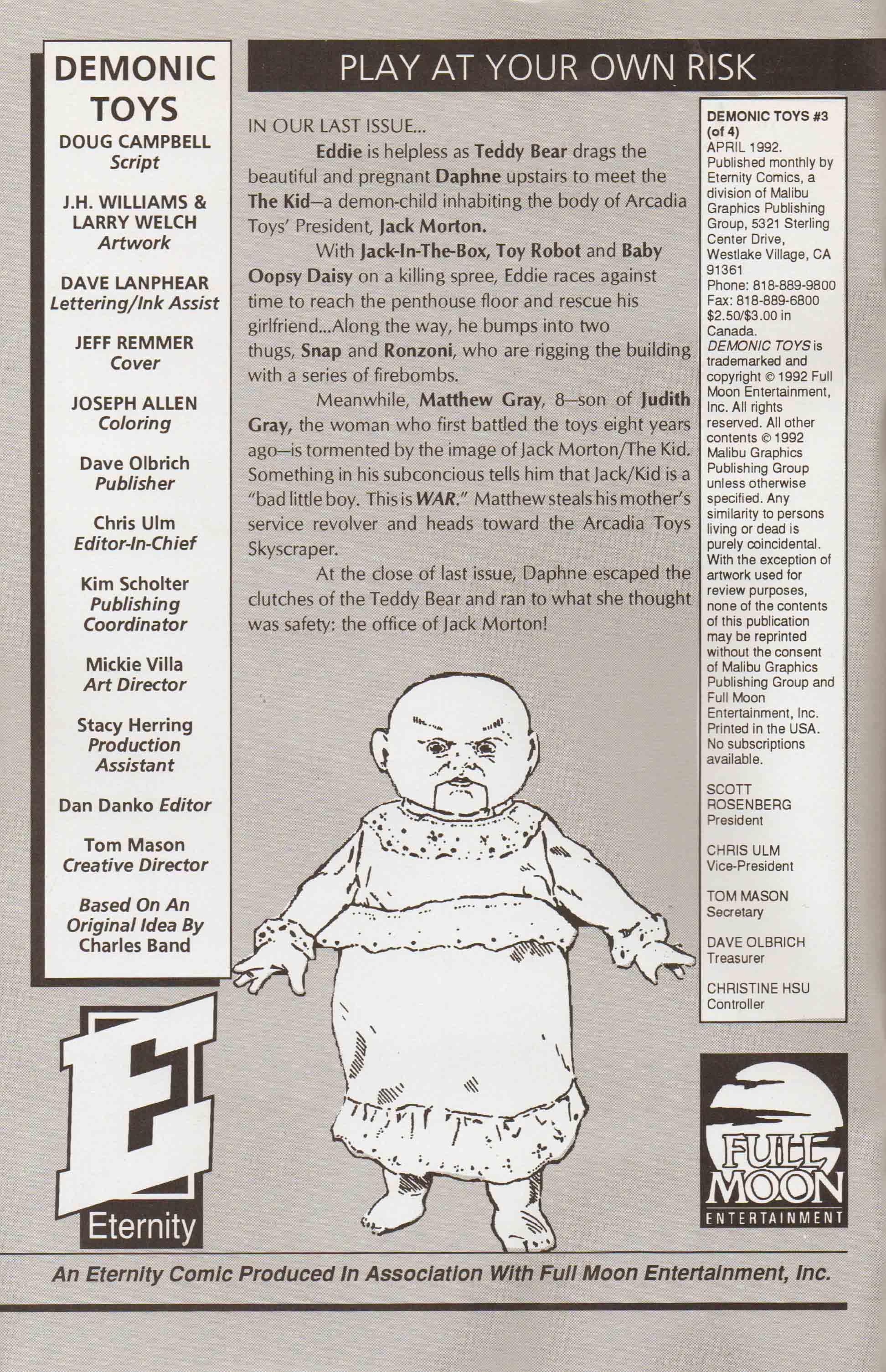 Read online Demonic Toys comic -  Issue #3 - 2