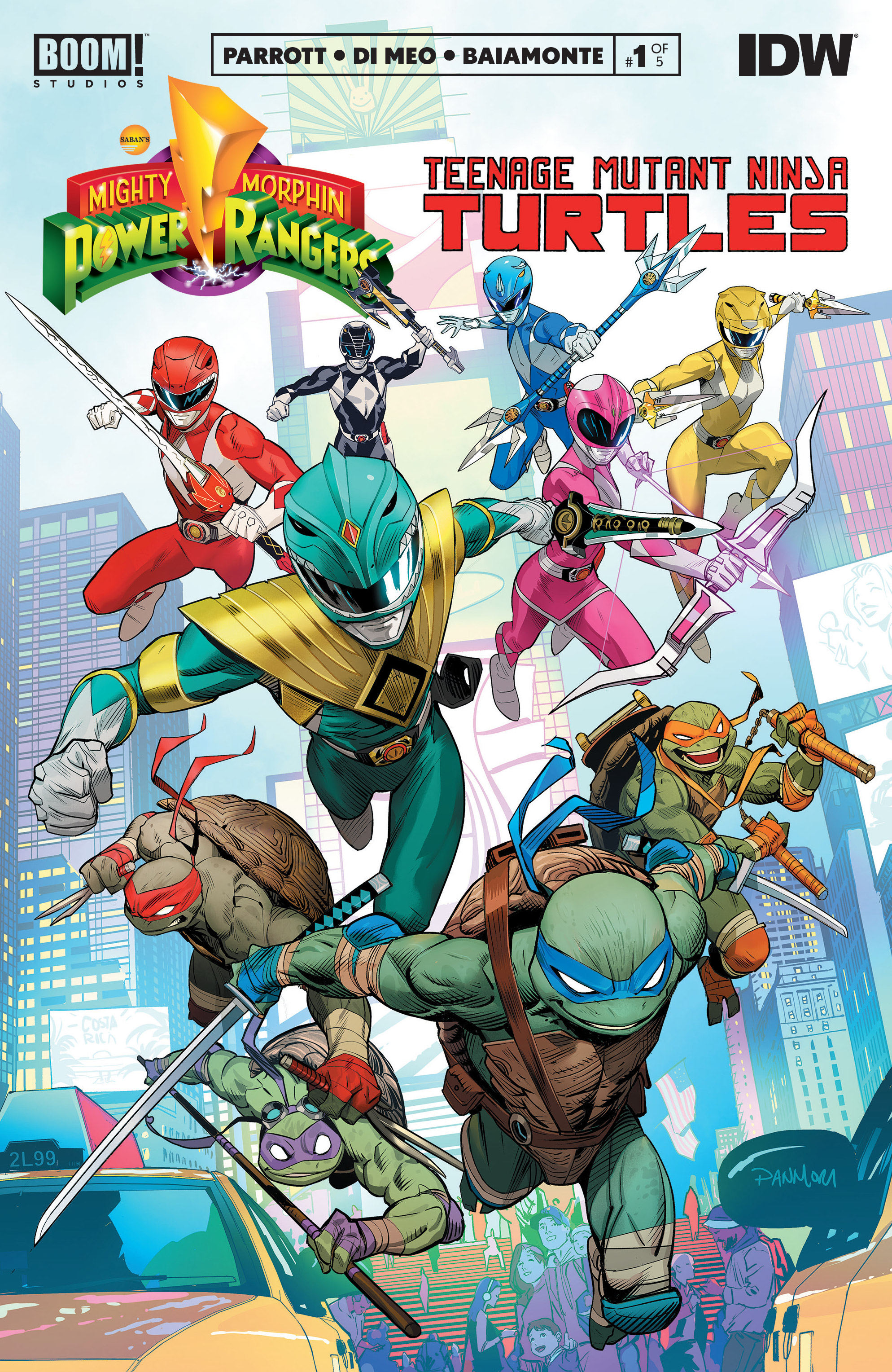 Read online Mighty Morphin Power Rangers: Teenage Mutant Ninja Turtles comic -  Issue #1 - 1
