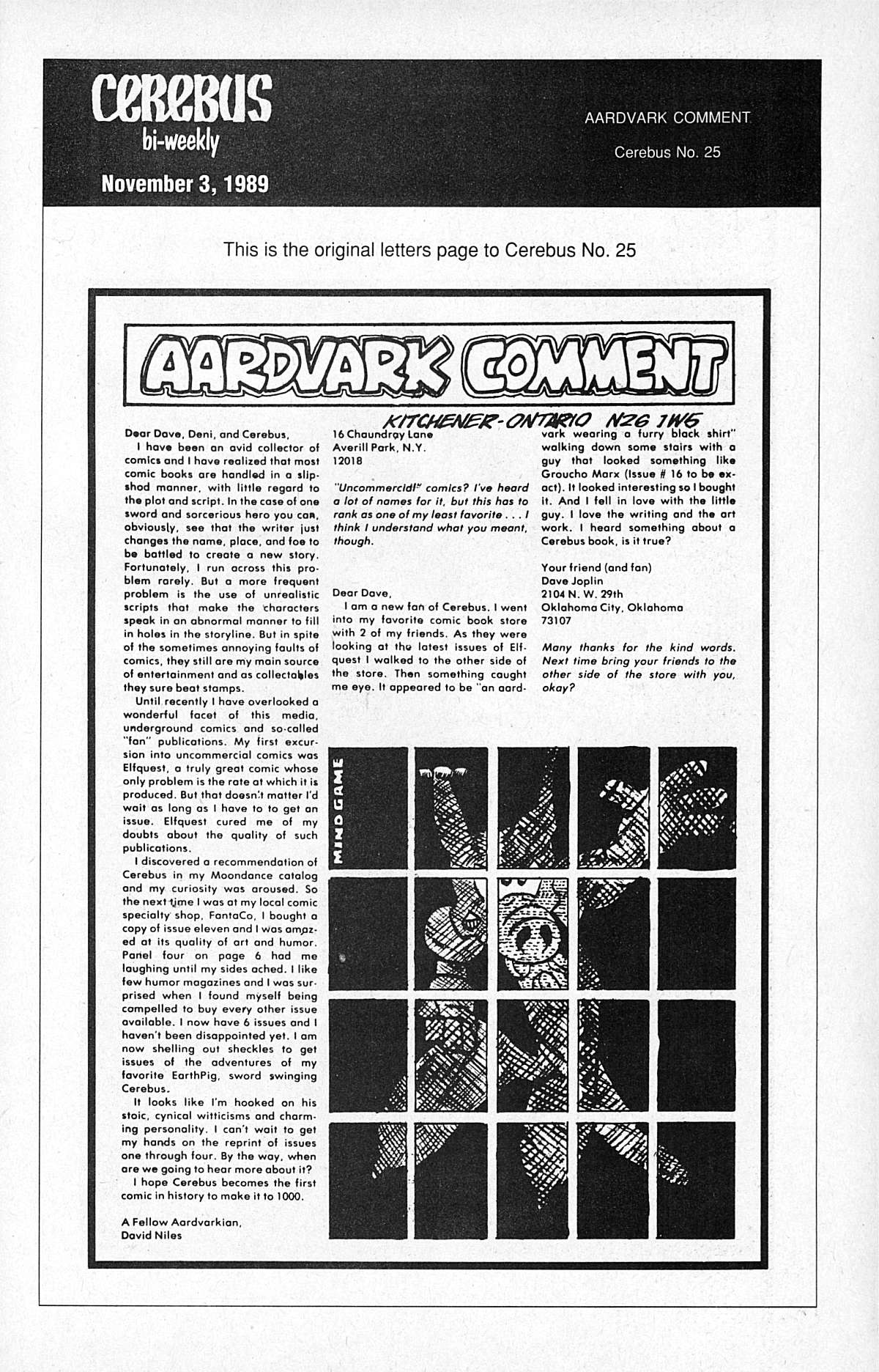 Read online Cerebus comic -  Issue #25 - 27