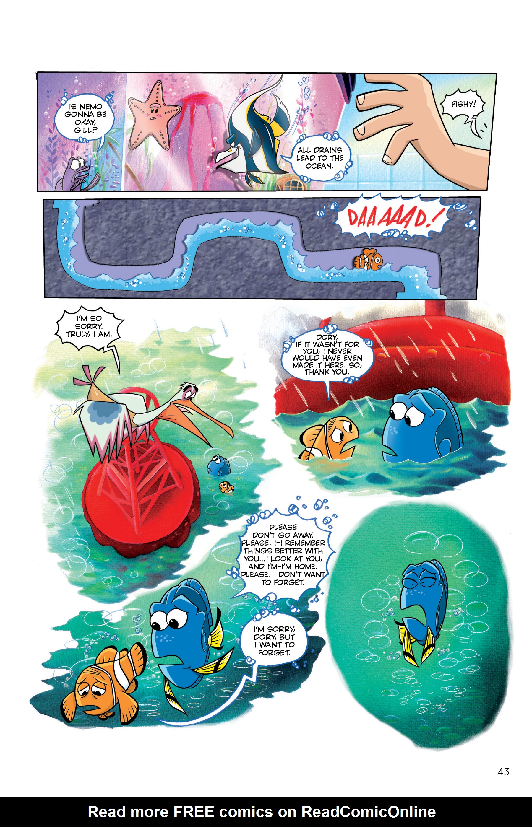 Read online Disney/PIXAR Finding Nemo and Finding Dory: The Story of the Movies in Comics comic -  Issue # TPB - 43