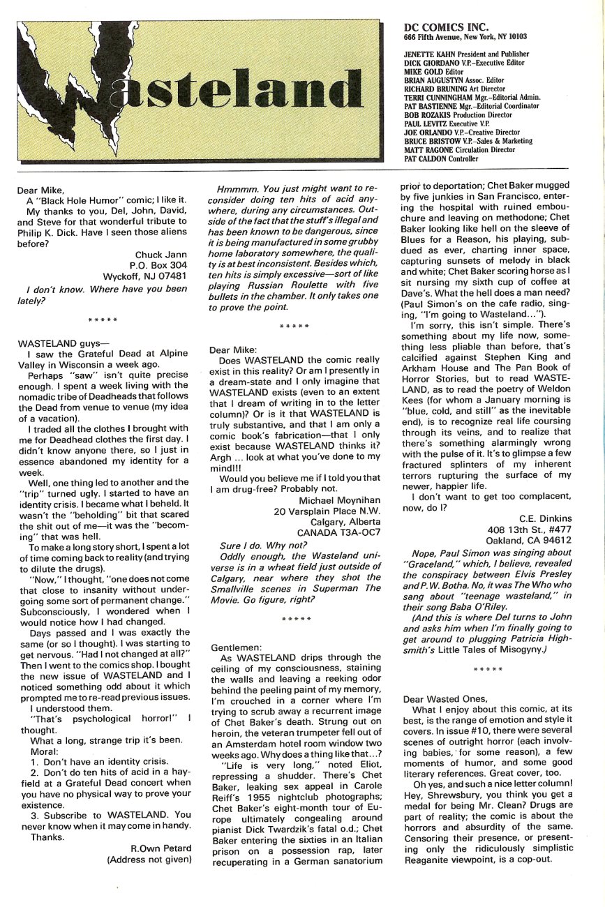 Read online Wasteland (1987) comic -  Issue #14 - 29